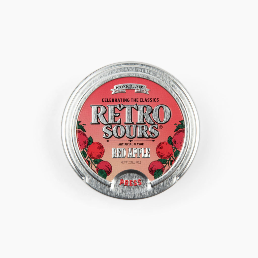 Retro Sours | Hard Tangy Candy | Brought To You By Iconic Candy (1, Red Apple)