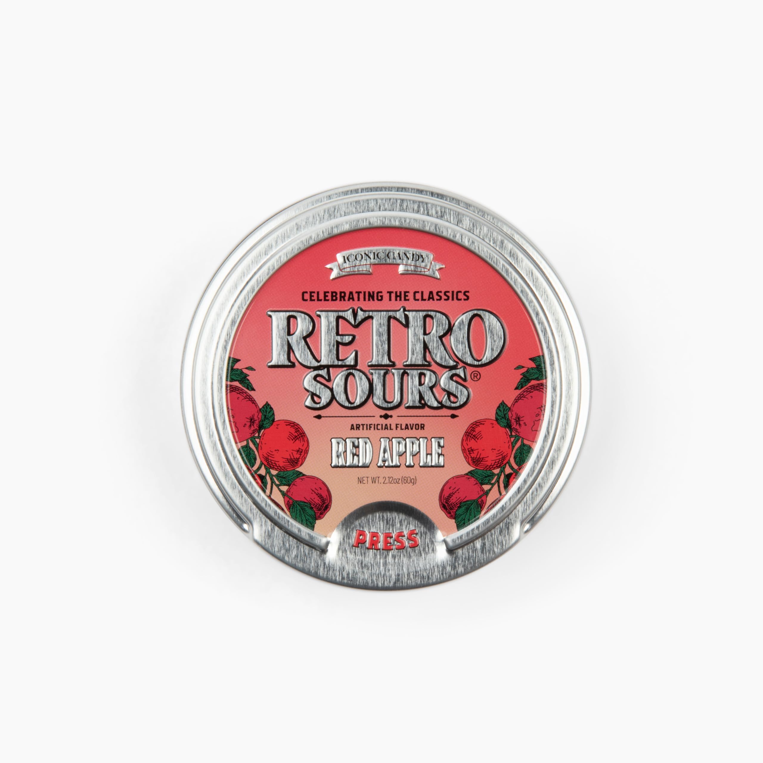 Retro Sours | Hard Tangy Candy | Brought To You By Iconic Candy (1, Red Apple)
