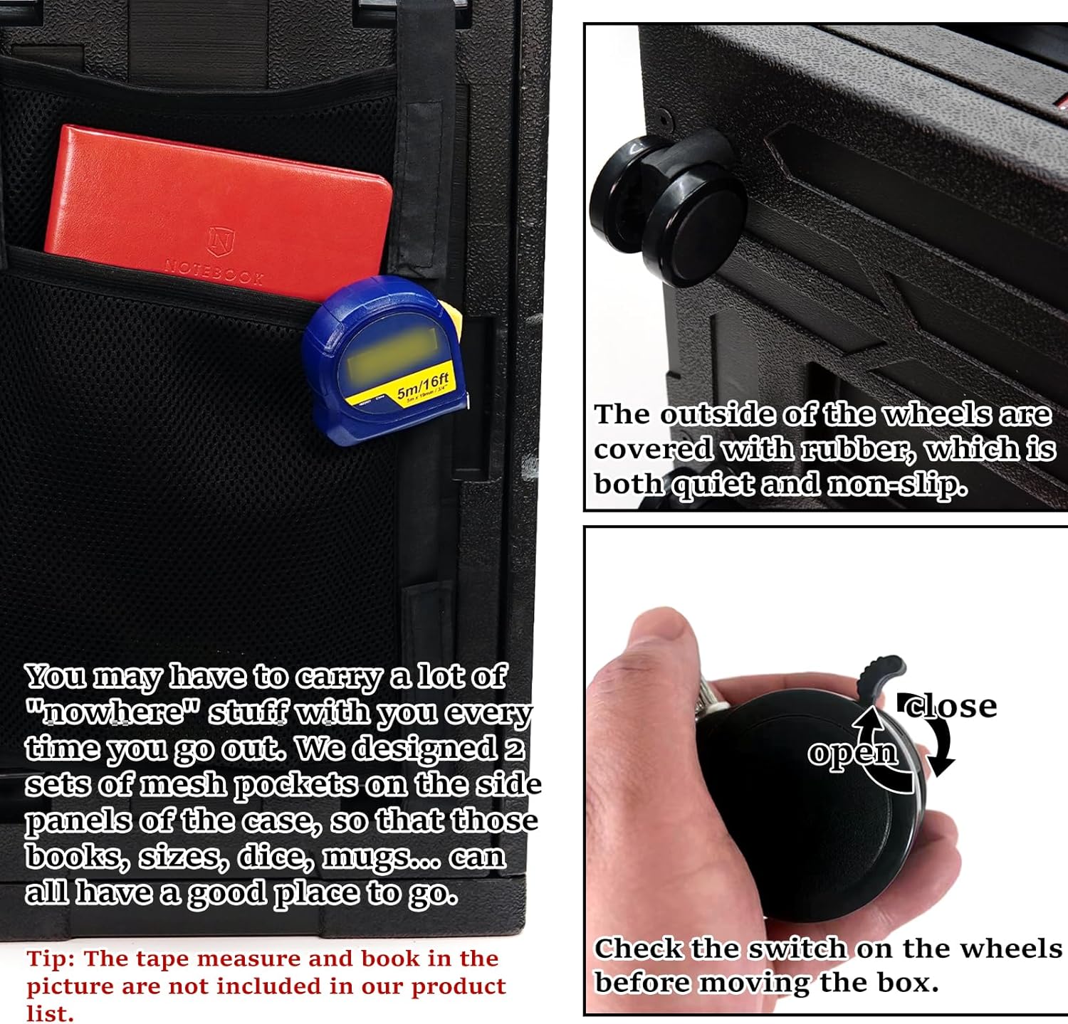 oTTRPGo Large Magnetic Miniature Carrying Case with Wheels for Warhammer | Trolley handle transport box, fits 3000+ pts Warhammer 40k & Age of Sigmar, tabletop RPG DND miniatures storage case