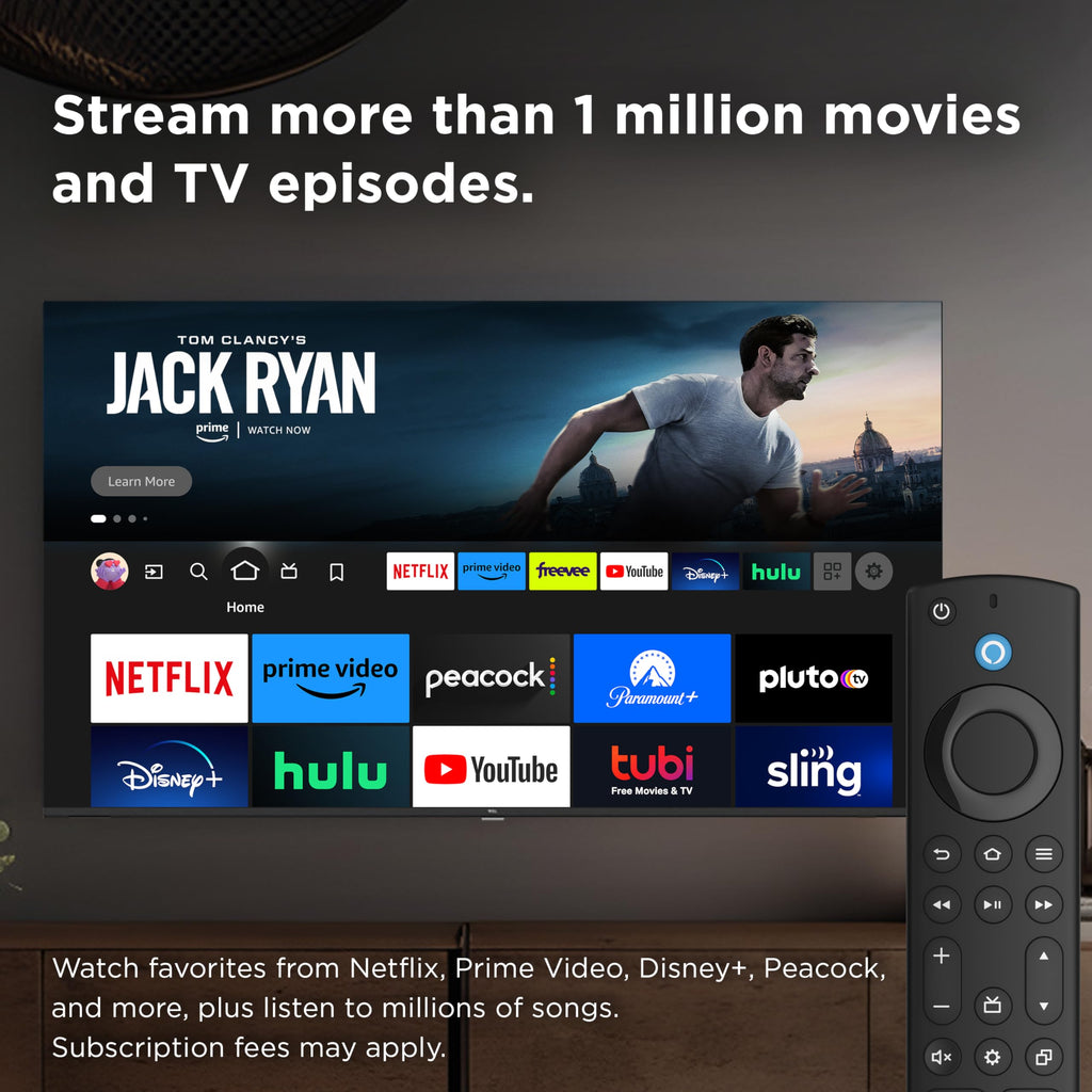 TCL 55-Inch Q6 QLED 4K Smart TV with Fire TV (55Q650F, 2023 Model) Dolby Vision, Dolby Atmos, HDR Pro+, Alexa Built-in with Voice Remote, Streaming UHD Television