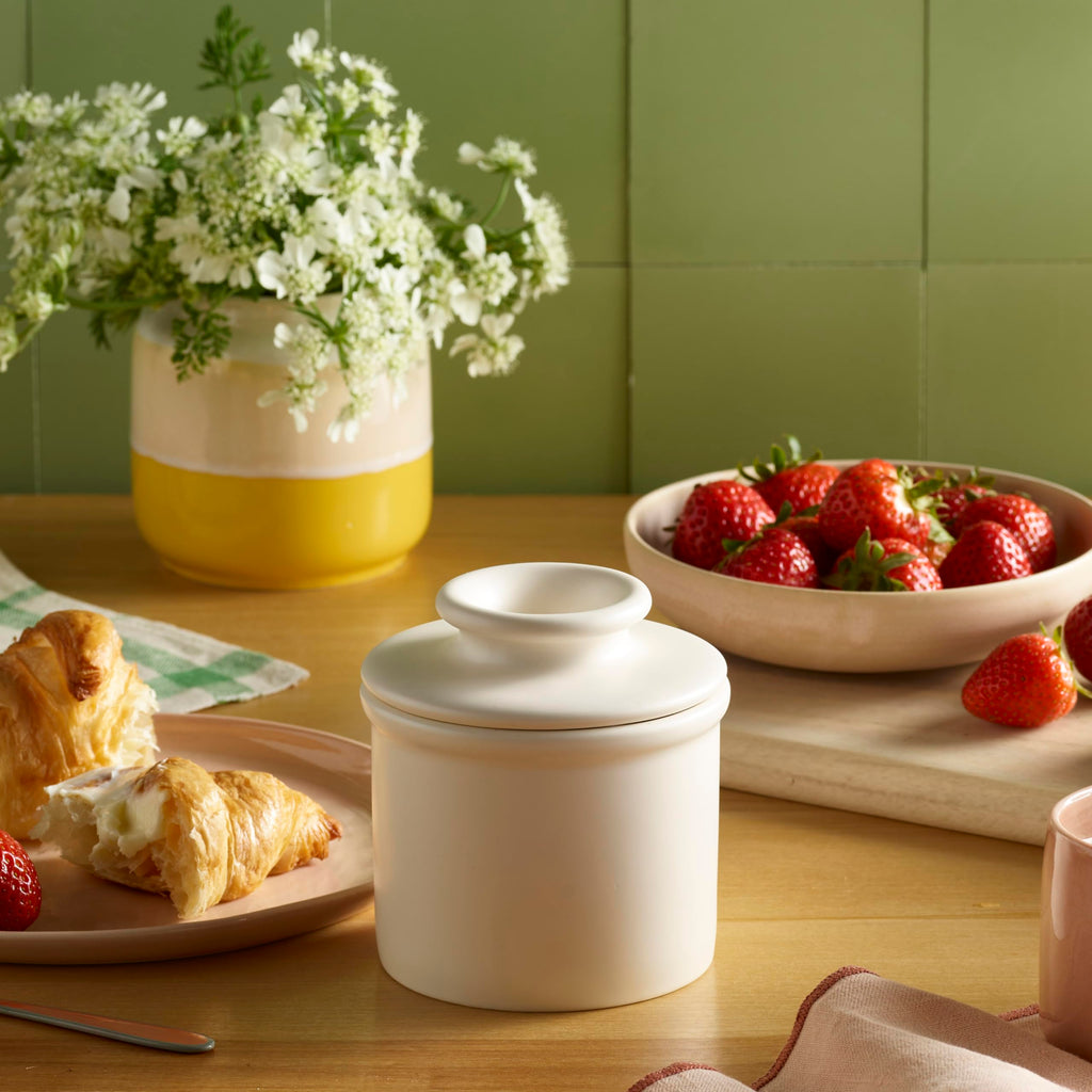 Butter Bell - The Original Butter Bell Crock by L. Tremain, a Countertop French Ceramic Butter Dish Keeper for Spreadable Butter, French Ceramic Butter Dish Keeper, Specialty (Ivory Matte)