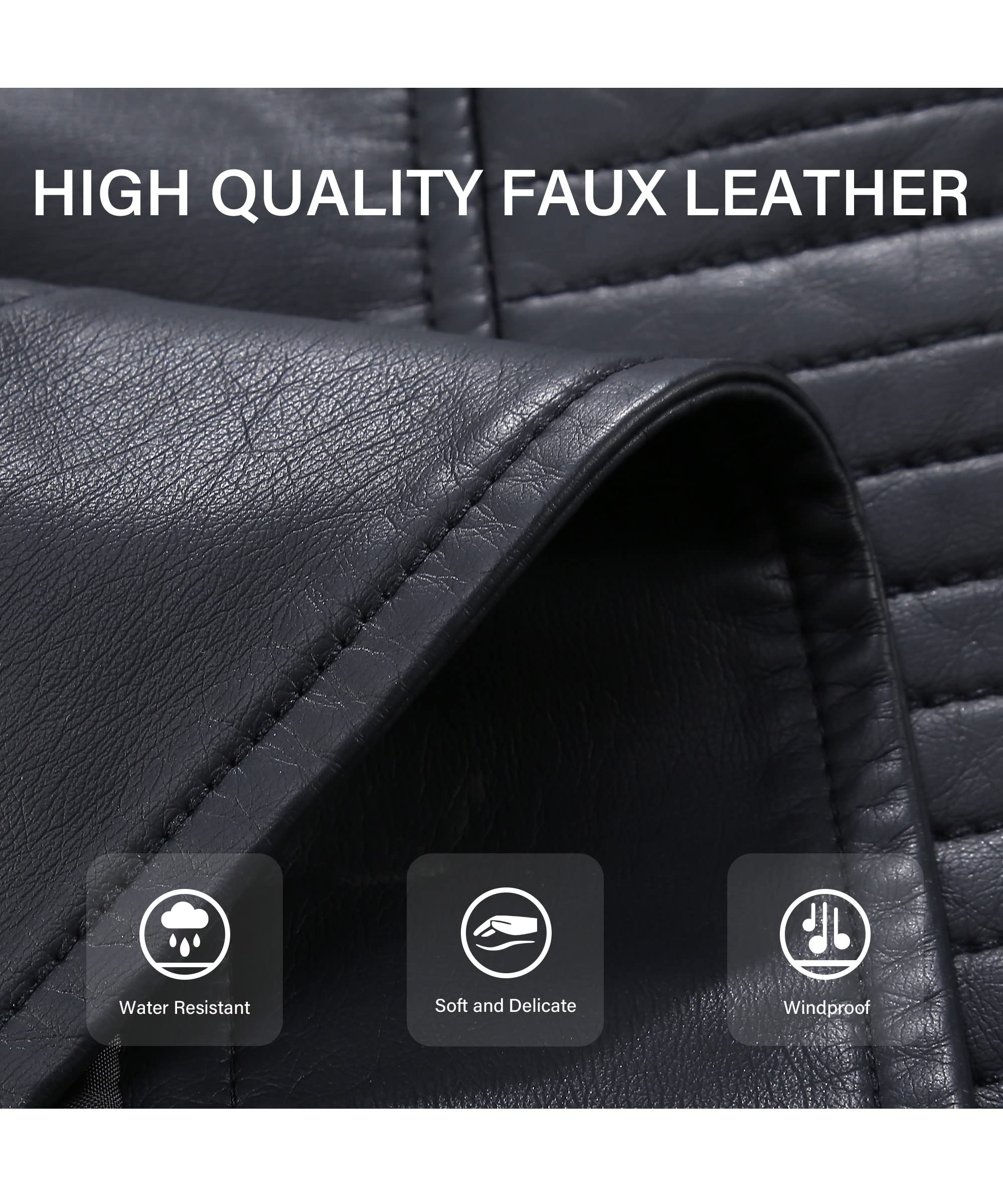 Bellivera Women's Faux Leather Casual Jacket 2026 Spring Trendy Motorcycle Outfits Lightweight Classic Coat
