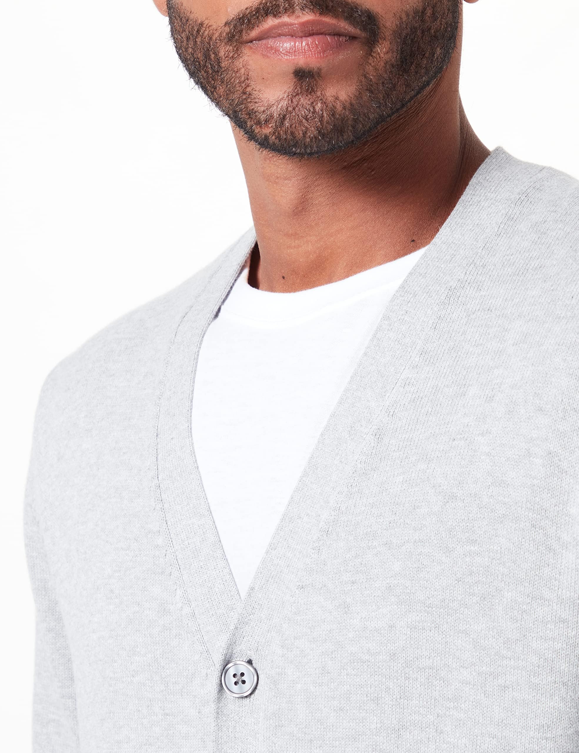 Amazon Essentials Men's V-Neck Cotton Cardigan Sweater