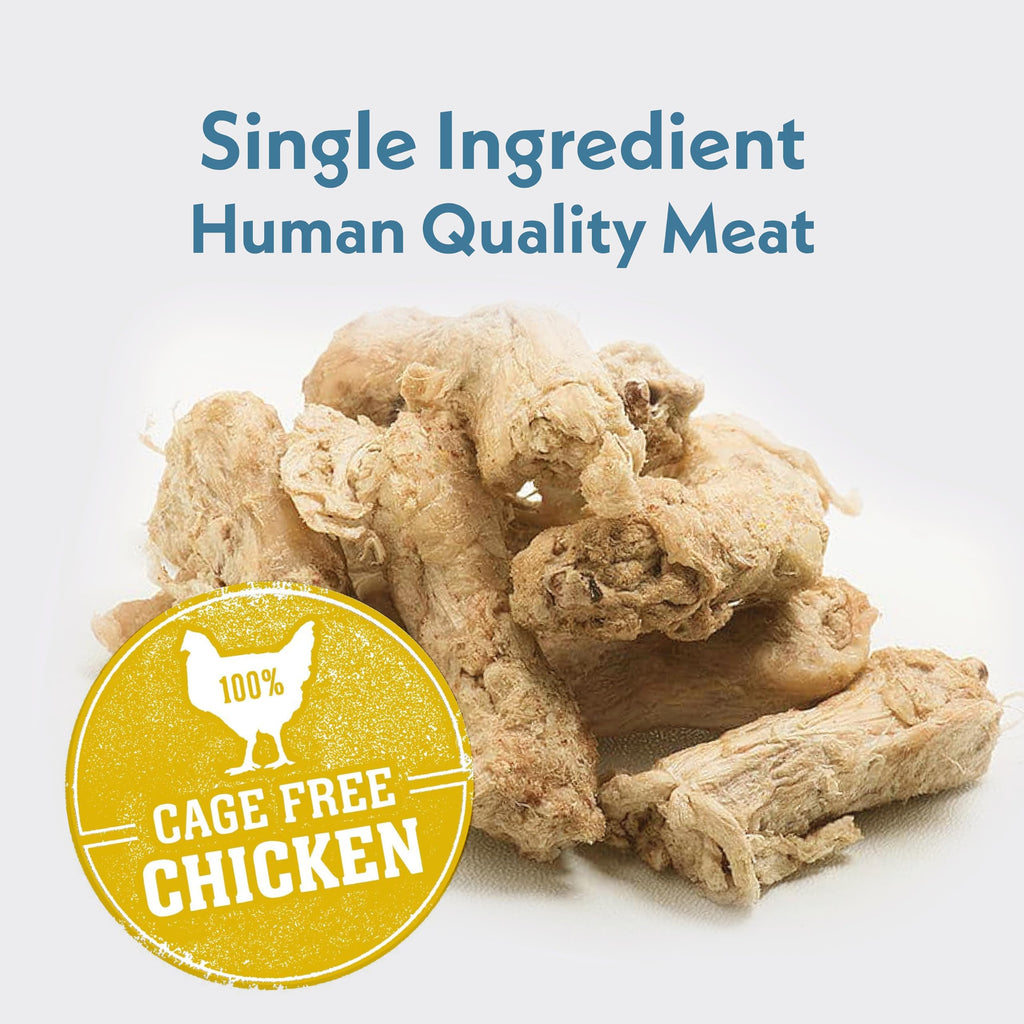 Fresh Is Best Freeze Dried Dog Treats - Raw Freeze Dried Chicken Breast for Dogs & Cats - Healthy Dog Training Treats in Resealable Zipper Bag - High-Protein Single Ingredient - Made in the USA