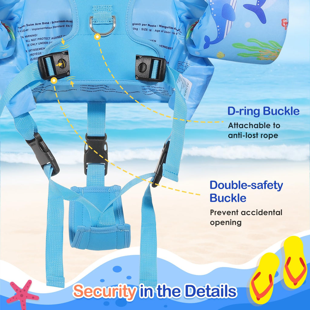 Moko Swim Arm Band for Kids 20-30-50 lbs, Cute Cartoon Toddler Swim Vest, Swimming Water Wings Pool Floaties Sleeve for Children Learn to Swim