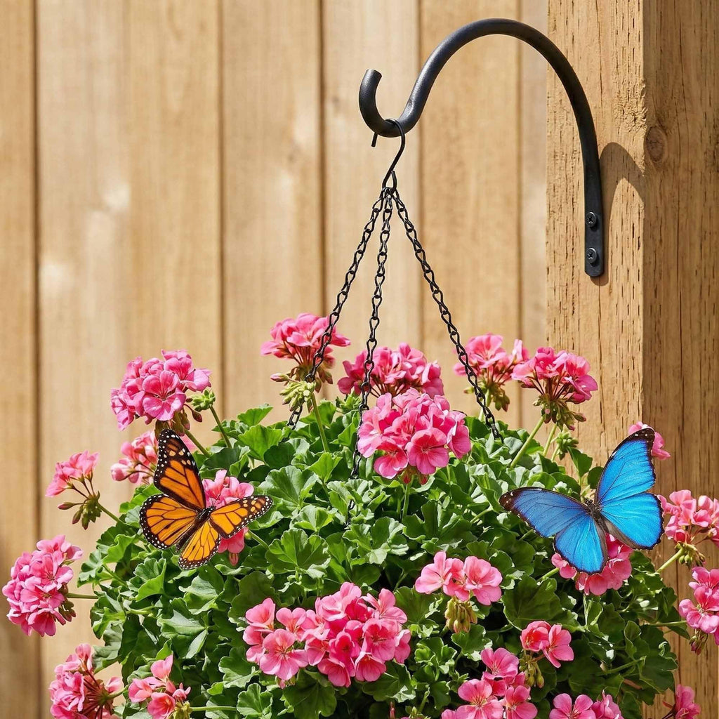 Qiang Ni Heavy-Duty Plant Hanger - 16 Inch 80lbs Metal Wall Mount Plant Bracket for Indoor Outdoor Hanging Bird Feeders, Flower Baskets, Lanterns