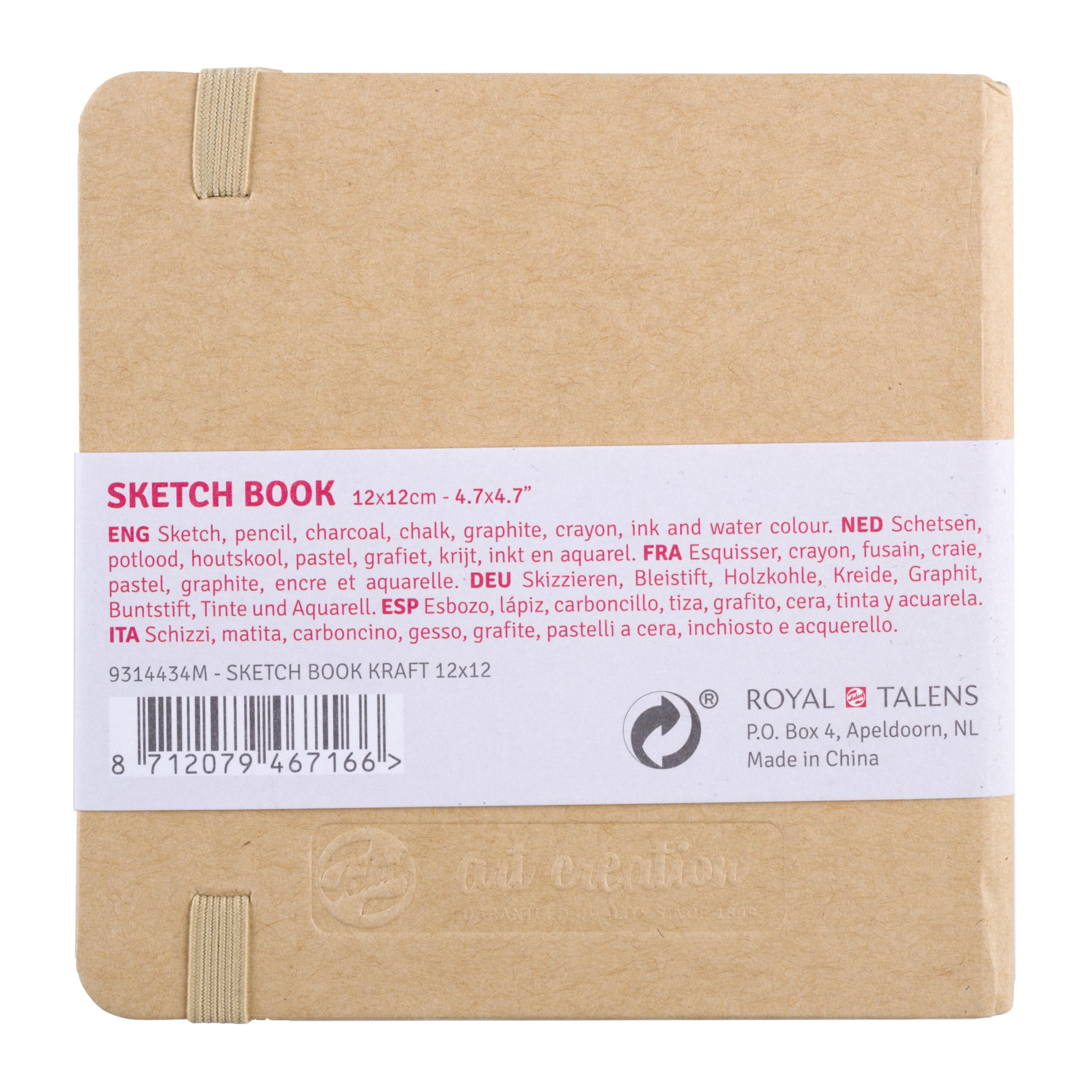 Talens Art Creation Sketchbook 80 Sheets, 13 cm x 21 cm, Black