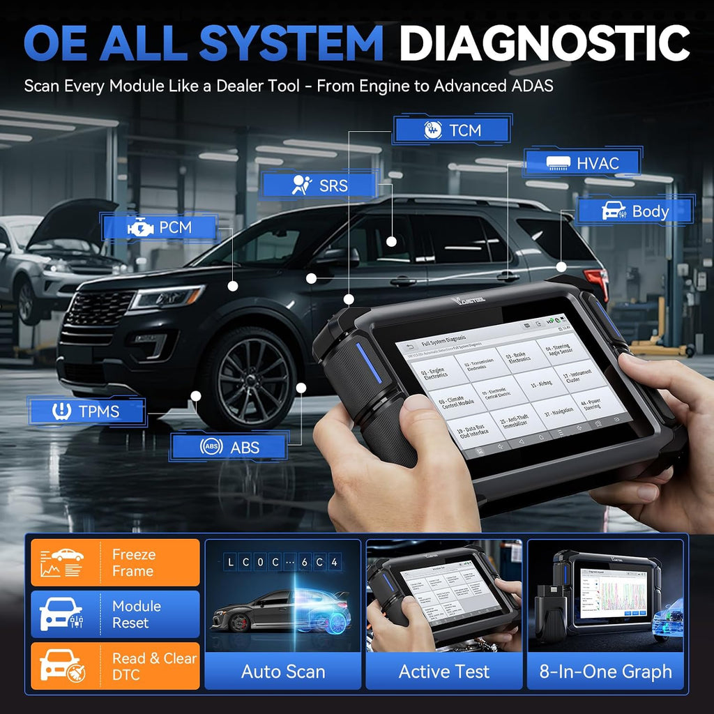 Bidirectional Scan Tool VDIAGTOOL VD70S, 2026 Wireless OBD2 Scanner Diagnostic Tool with 36+ Resets, All System Scanner for Car, FCA Autoauth, CAN FD & DoIP, ECU Coding, PMI, 3 Years Update