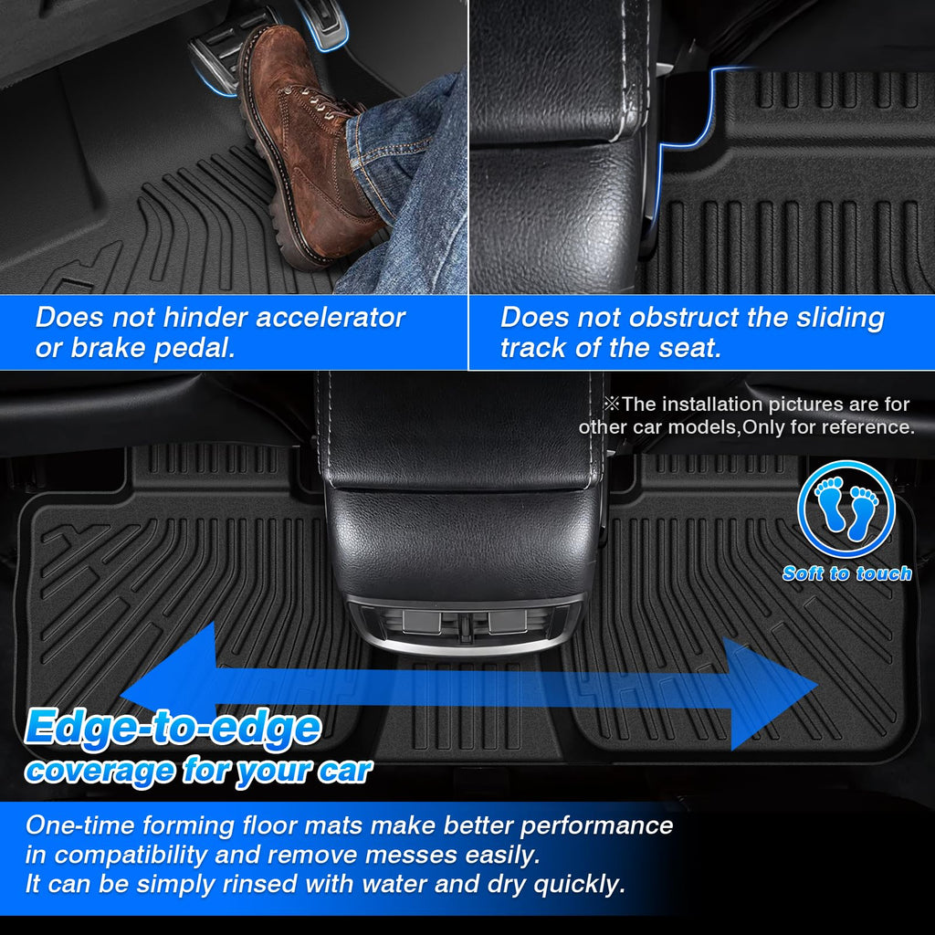 Cartist Floor Mats Compatible with Kia EV6 2022 2023 2024 2025 2026 Accessories All Weather Floor Liner Front & Rear 2 Rows Car Carpet Protection TPE Odorless