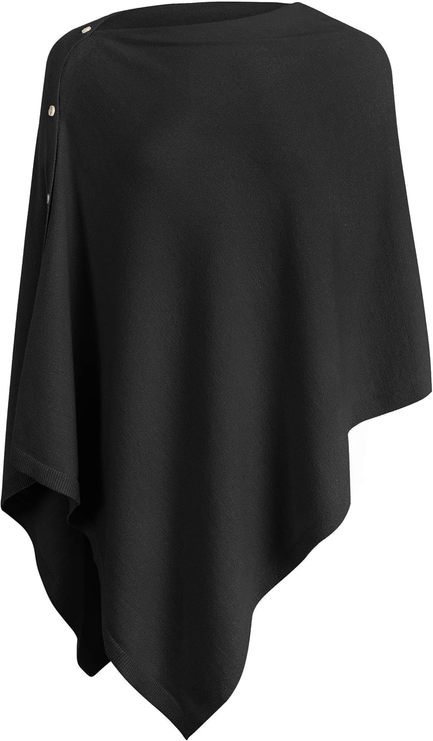 PULI Women's Versatile Knitted Shawls Scarf Poncho Sweater with Buttons Light Weight Shawl Wrap for Fall Winter