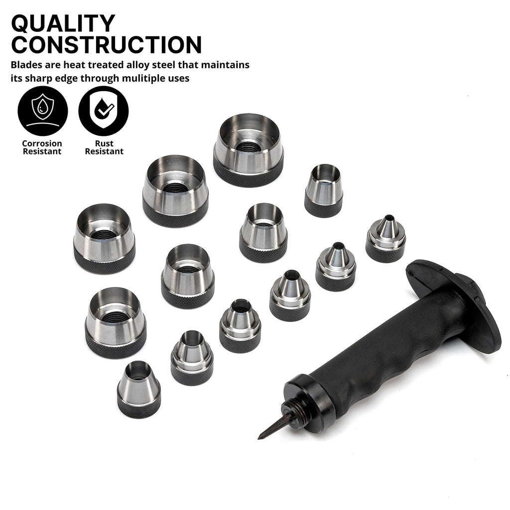 NEIKO 02638A 5-Inch Automatic Center Punch for Metal, Adjustable Impact Spring Loaded Center Punch Tool, Spring Punch, Center Punch Spring Loaded, Auto Center Punch