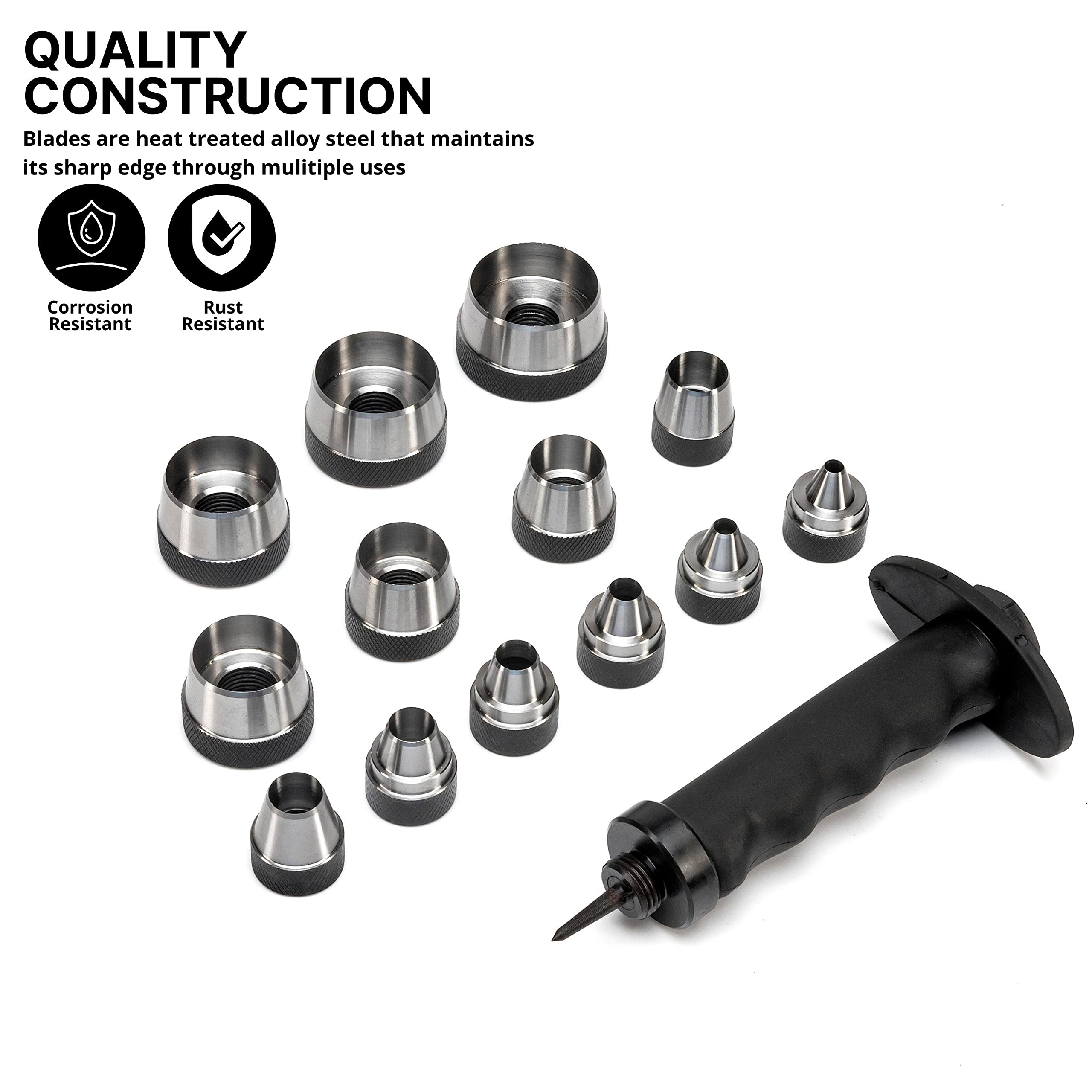NEIKO 02638A 5-Inch Automatic Center Punch for Metal, Adjustable Impact Spring Loaded Center Punch Tool, Spring Punch, Center Punch Spring Loaded, Auto Center Punch
