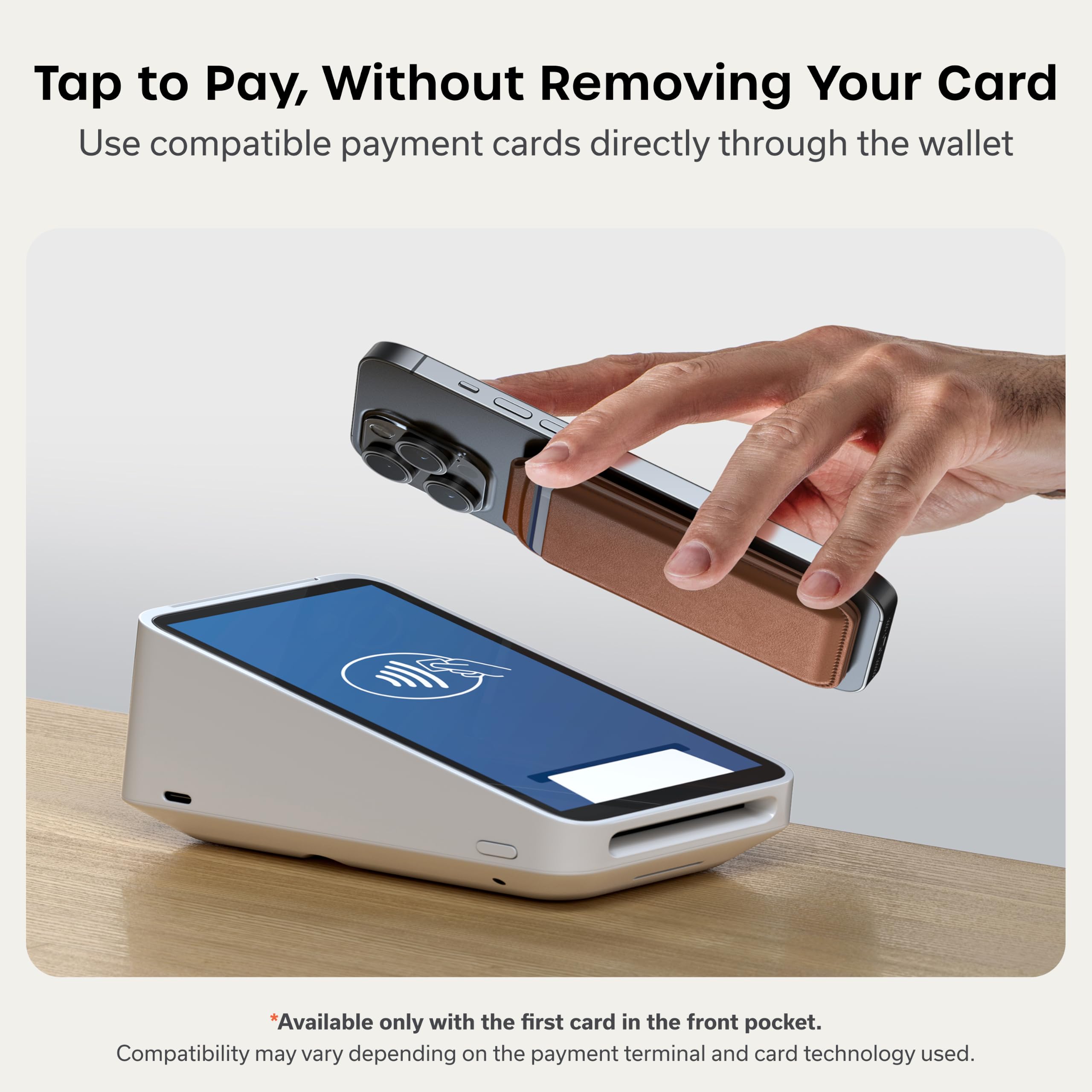 Satechi Magnetic Magsafe Wallet, Double Flap Stand Card Holder, 4 Slots with Front NFC Pass-Through, Adjustable Phone Attachment for iPhone 17/16/15/14/13/12, Travel Accessory