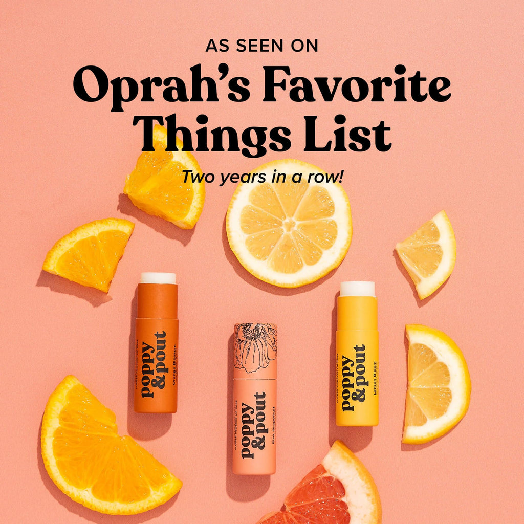 Poppy & Pout Blood Orange Mint Jumbo Lip Balm | All Natural Lip Balms & Moisturizers | Hydrates with Beeswax, Vitamin E, Organic Coconut Oil | Cruelty-Free | Lip Balm in Recyclable Cardboard Tube