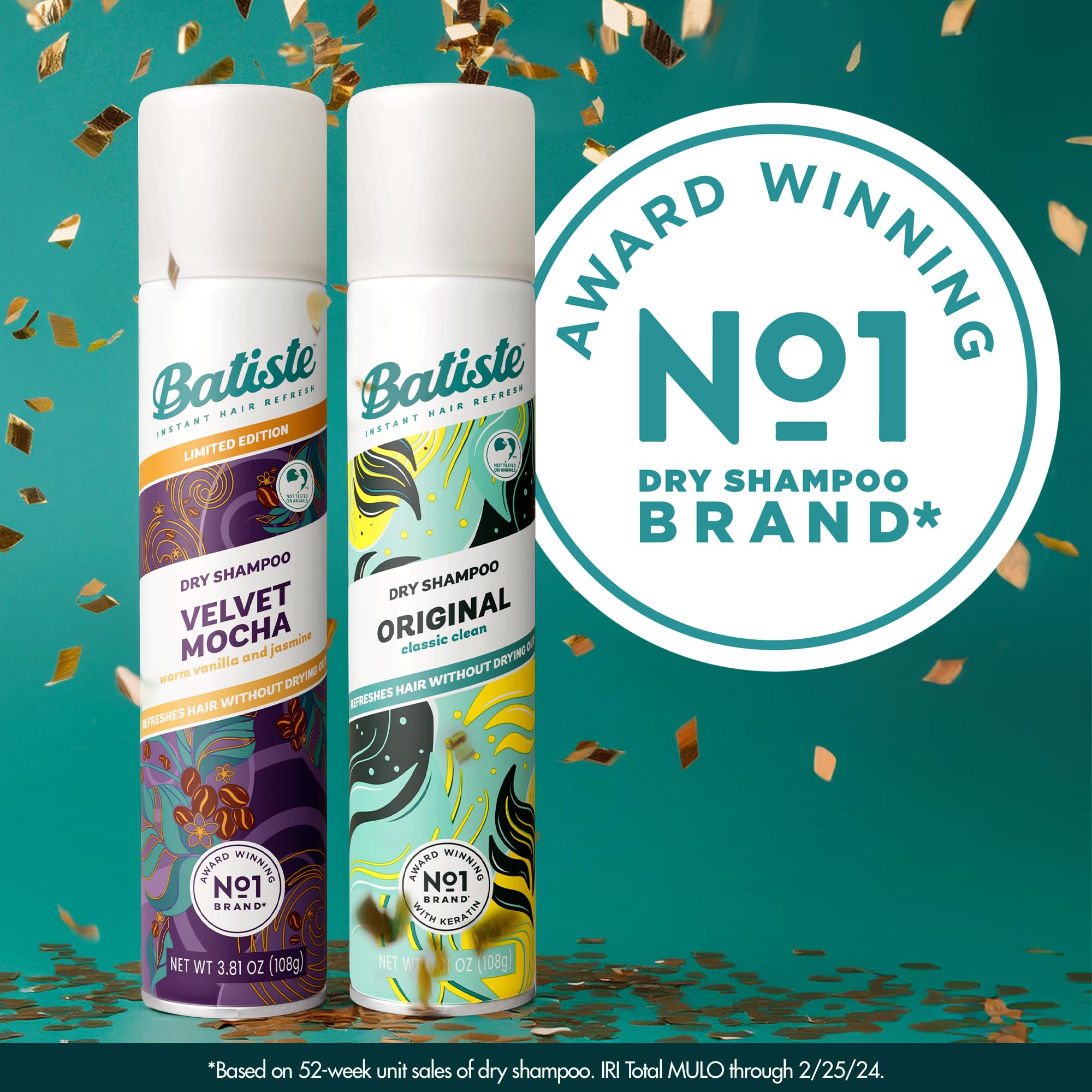 Batiste Dry Shampoo, Waterless shampoo, Original, 3.81oz, Pack of 3