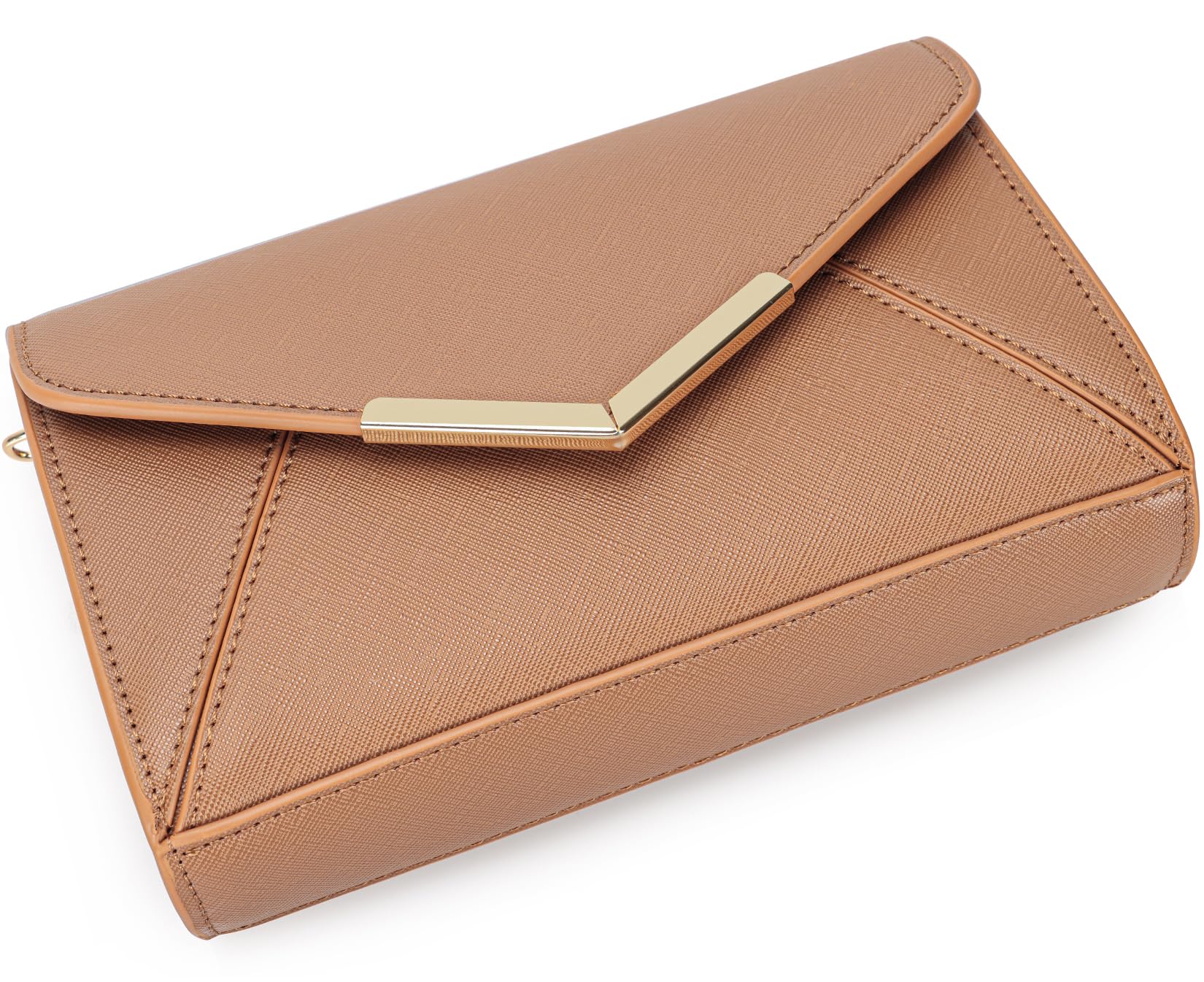 DEXMAY Women Envelope Clutch Faux Saffiano Leather Evening Handbag Foldover Clutch Bag Formal Dressy Purse