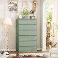 FOTOSOK 7 Drawer Dresser, Black Dresser Tall Dresser, 23.6W x 15.7D x 46.7H in Black Chest of Drawers with Large Storage Space for Home
