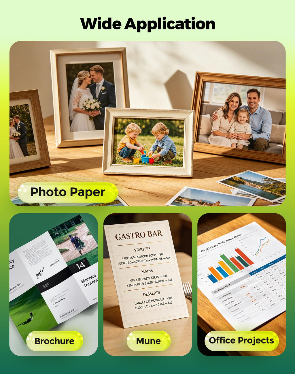 Uinkit Premium Glossy Inkjet Photo Paper - 4x6 Inch, 48lb 180gsm, 100 Sheets - Professional Photographic Quality, Dye Ink Compatible, High-Gloss Finish for Vivid Memories & Instant Prints
