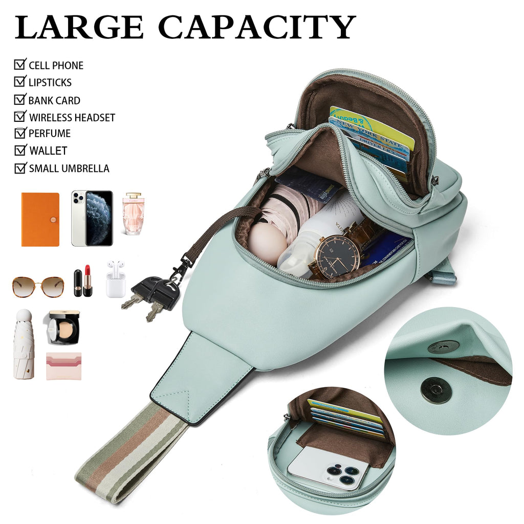 Sling Bag Crossbody Bags for Women Small Cross Body Bag Fanny Packs Chest Sling Purse for Daily Travel Leisure Sport