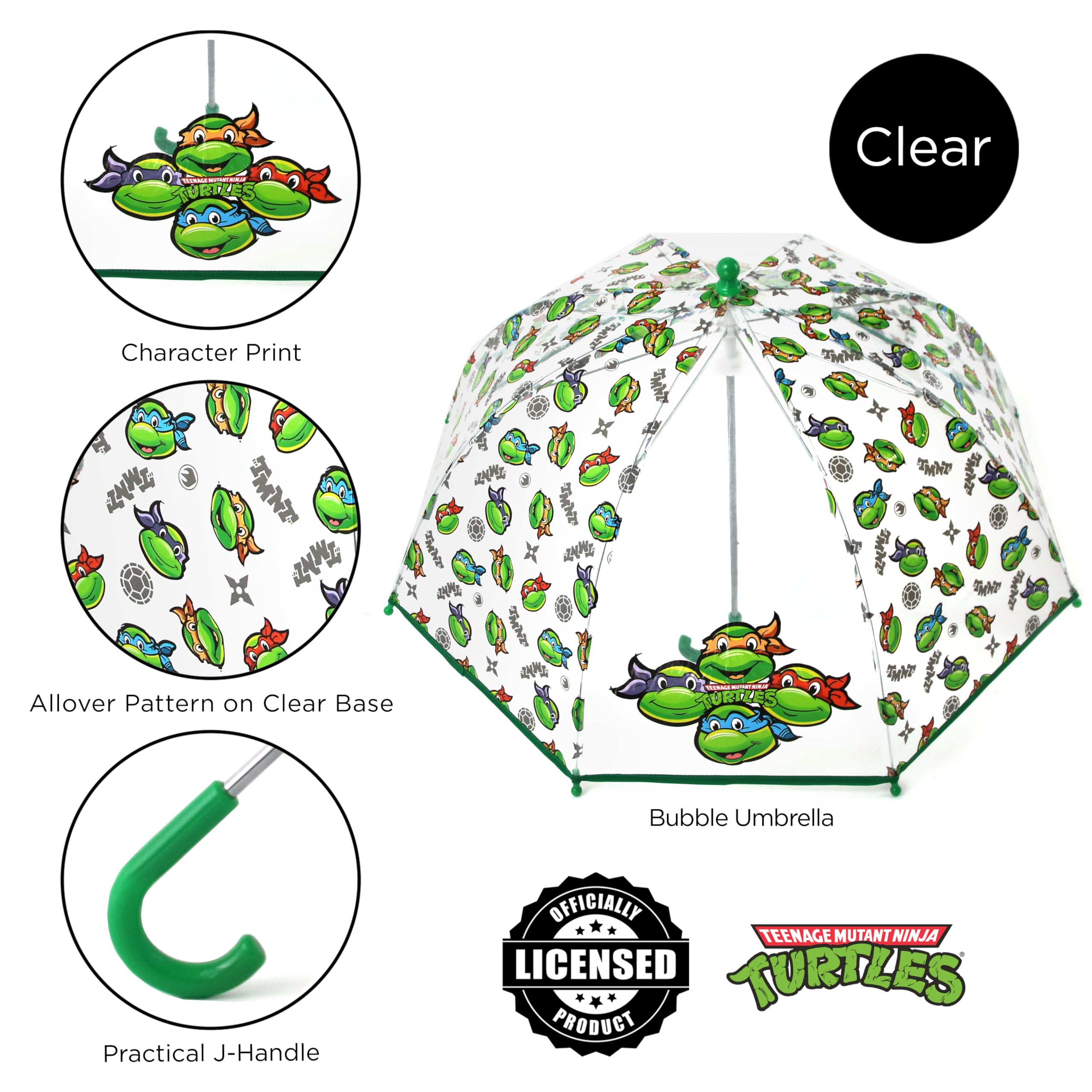 ABG Accessories Kids Umbrella for Boys and Girls Dome clear bubble umbrellas for Rain Windproof & Transparent with Easy Grip Handle Ages 3-10