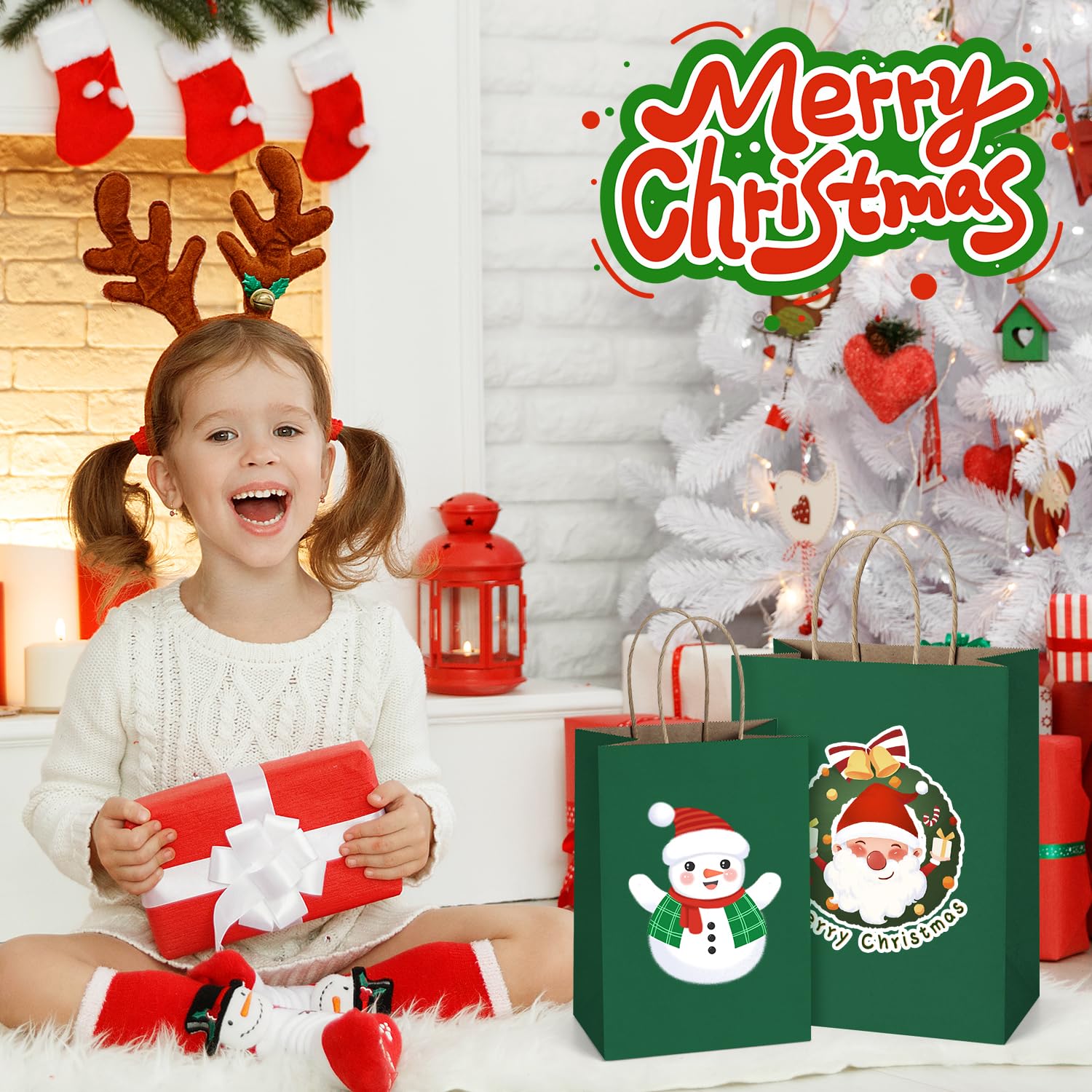 BagDream Gift Bags 10x5x13 25Pcs Kraft Paper Shopping Bags with Handles, for Gifts, Business, Merchandise, Retail, Party Favor, Black Recycled Paper Sacks