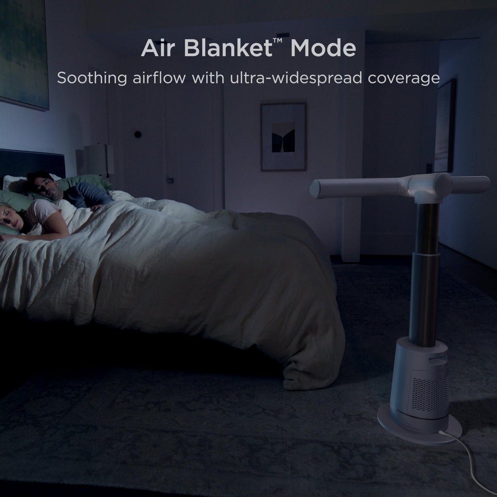 Shark TurboBlade Fan—Ultra-customizable bladeless tower fan, pivots, twists, oscillates 180°, circulates and propels air, 10 noise levels + 10 speeds, easy to clean, charcoal, TF202S