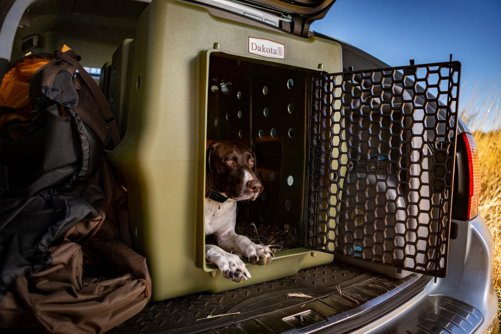 Dakota 283 Canine Rough and Tough Economy Dog Crate w/ Removable Two-Way Door - Heavy Duty Outdoor Kennel for Medium Breed Dogs (Coyote Granite, Intermediate)