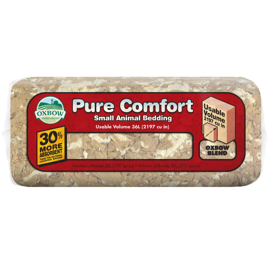 Oxbow Pure Comfort Bedding, Rabbit, Hamster, & Guinea Pig Bedding, Bunny Supplies for Litter Box, Pet Safe, Bunny Litter Box, Guinea Pig Cage, 99.9% Non-Dust, Blended, 36 Liter Bag