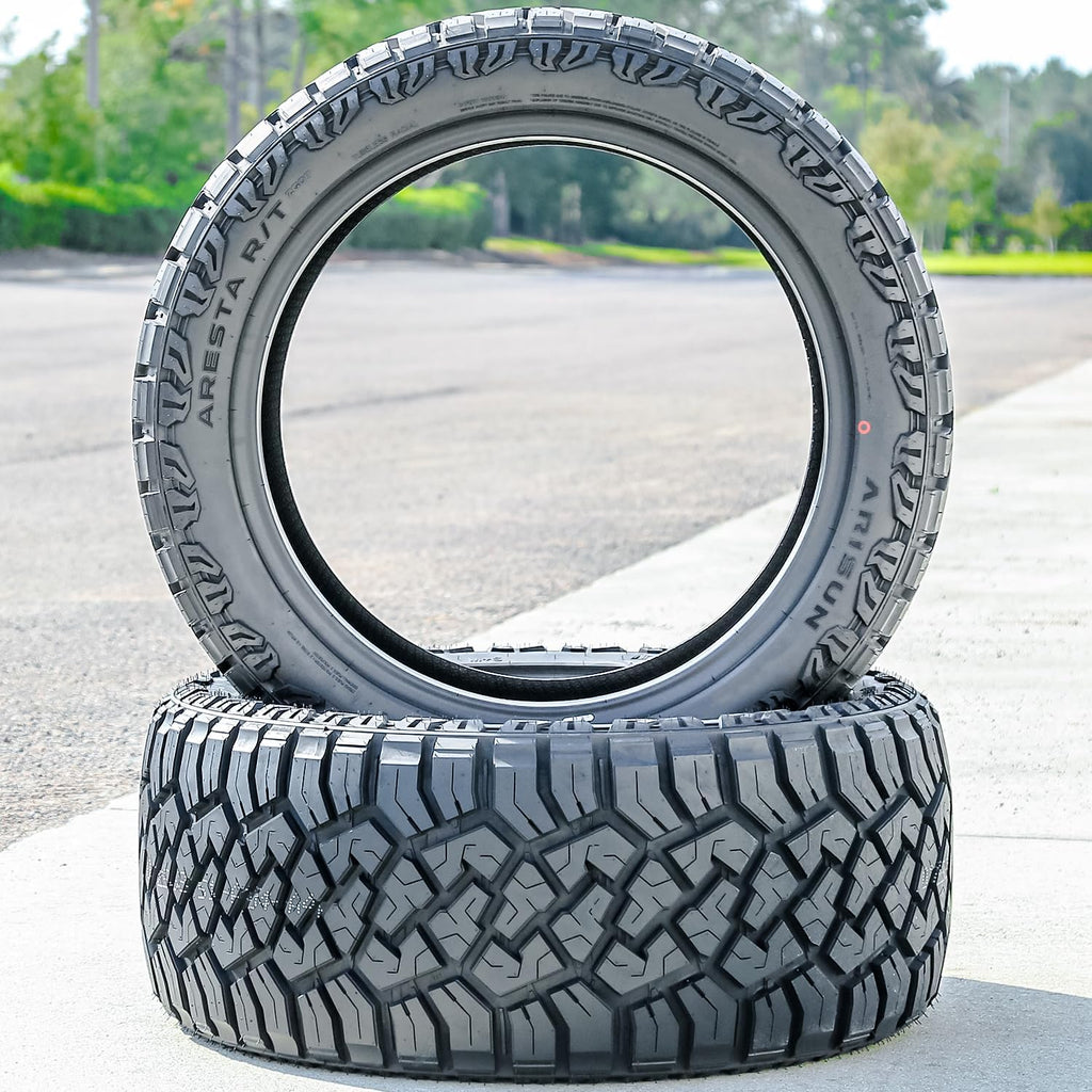 Arisun Aresta R/T ZG07 All-Terrain Mud Off-Road Light Truck Radial Tire-33X12.50R20LT 33X12.50X20 33X12.50-20 114Q Load Range E LRE 10-Ply BSW Black Side Wall