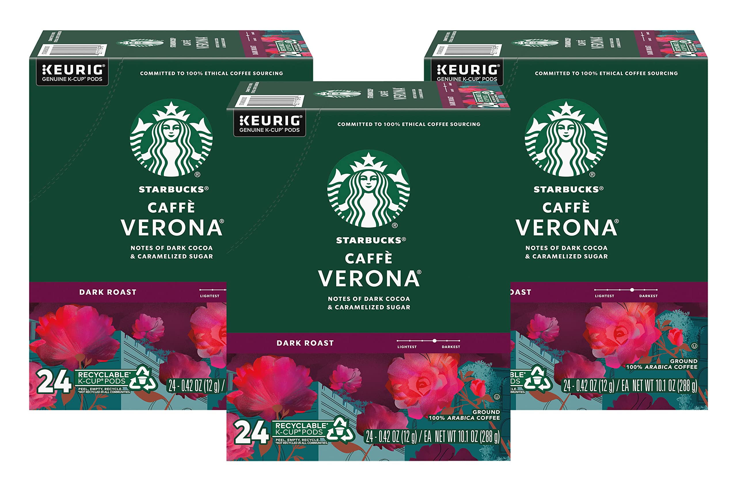 Starbucks Coffee K-Cup Variety Pack, 1 Cinnamon Dolce, 1 Hazelnut, 1 Mocha, 1 Cr�me Brulee, 1 Maple Pecan, 1 Caramel, 10 CT K-Cups, 1 CT