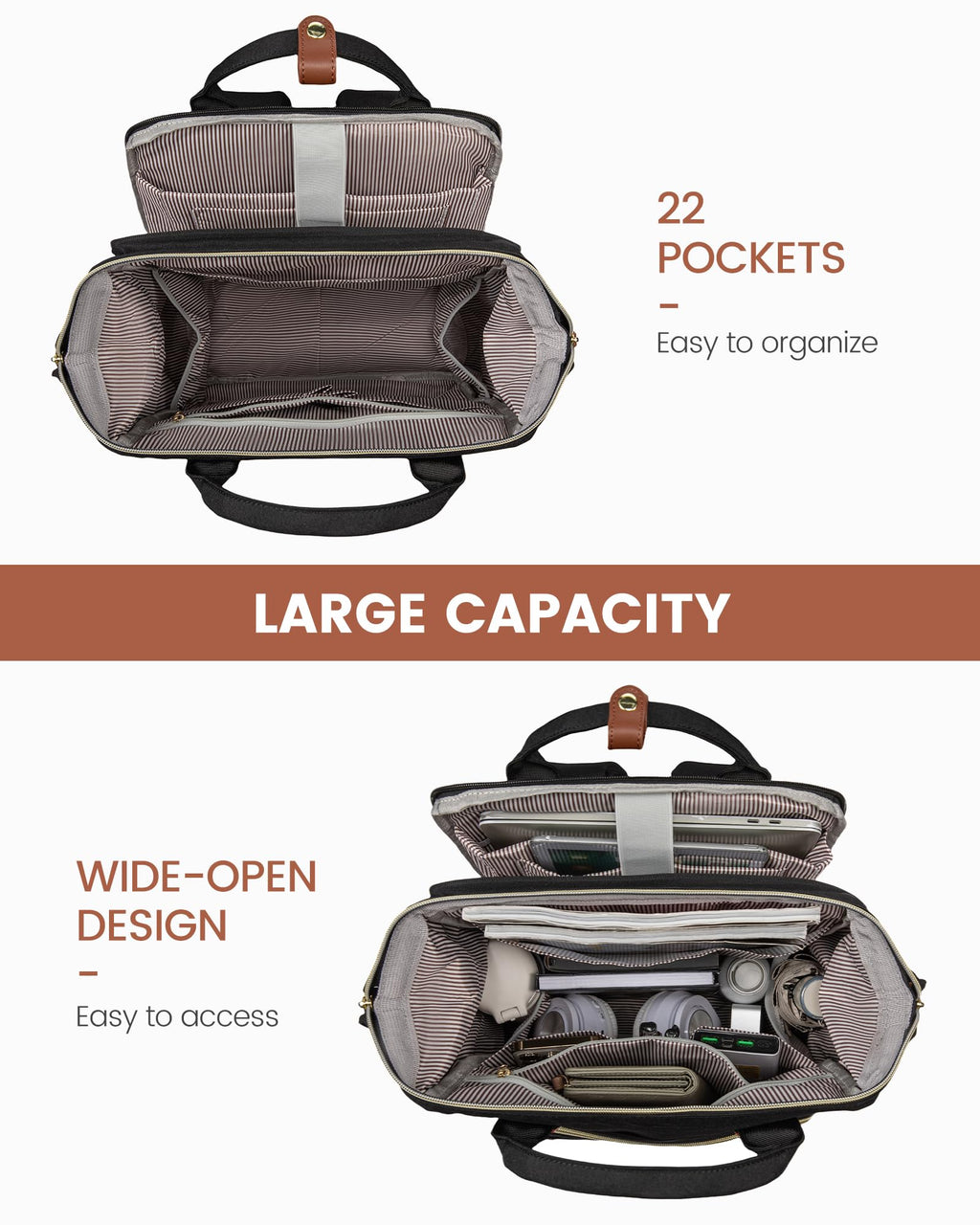 LOVEVOOK Laptop Backpack for Women, 15.6 inch Waterproof Nurse Bag Teacher Work Backpack Purse for Women, Travel Computer Backpack for College Office Business Ladies