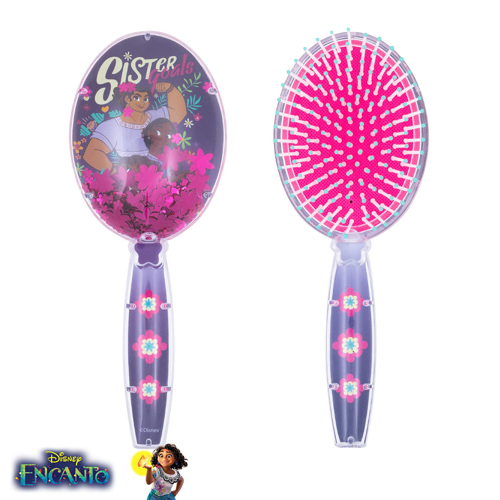 CoComelon Hair Brush with Magical Sparkling Stars Confetti HairBrush, Green - Kids Hair Brush Ages 3+