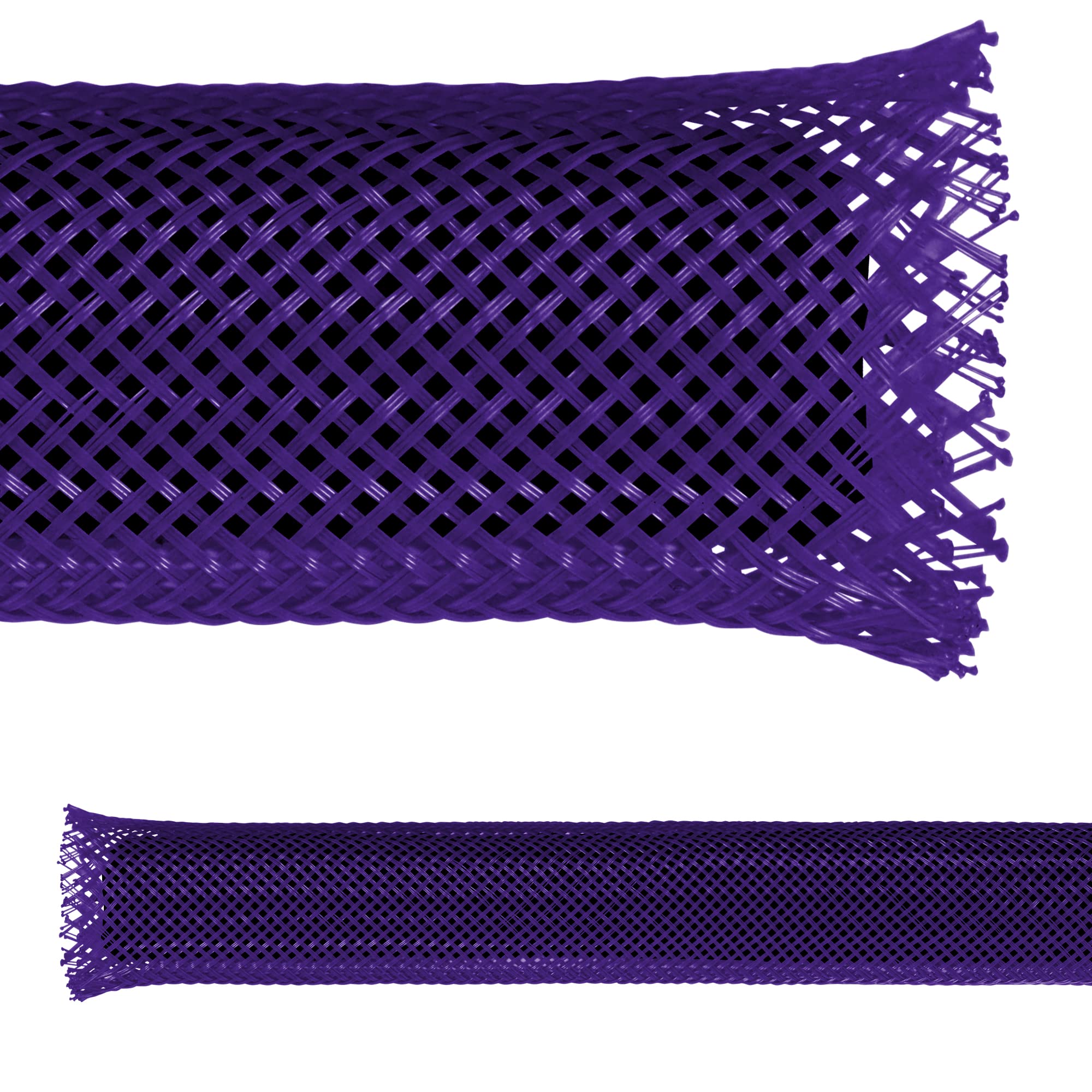 Electriduct 1/8" Black PET Expandable Braided Sleeving Cable Mesh Flexible Wire Sleeve - 10 Feet