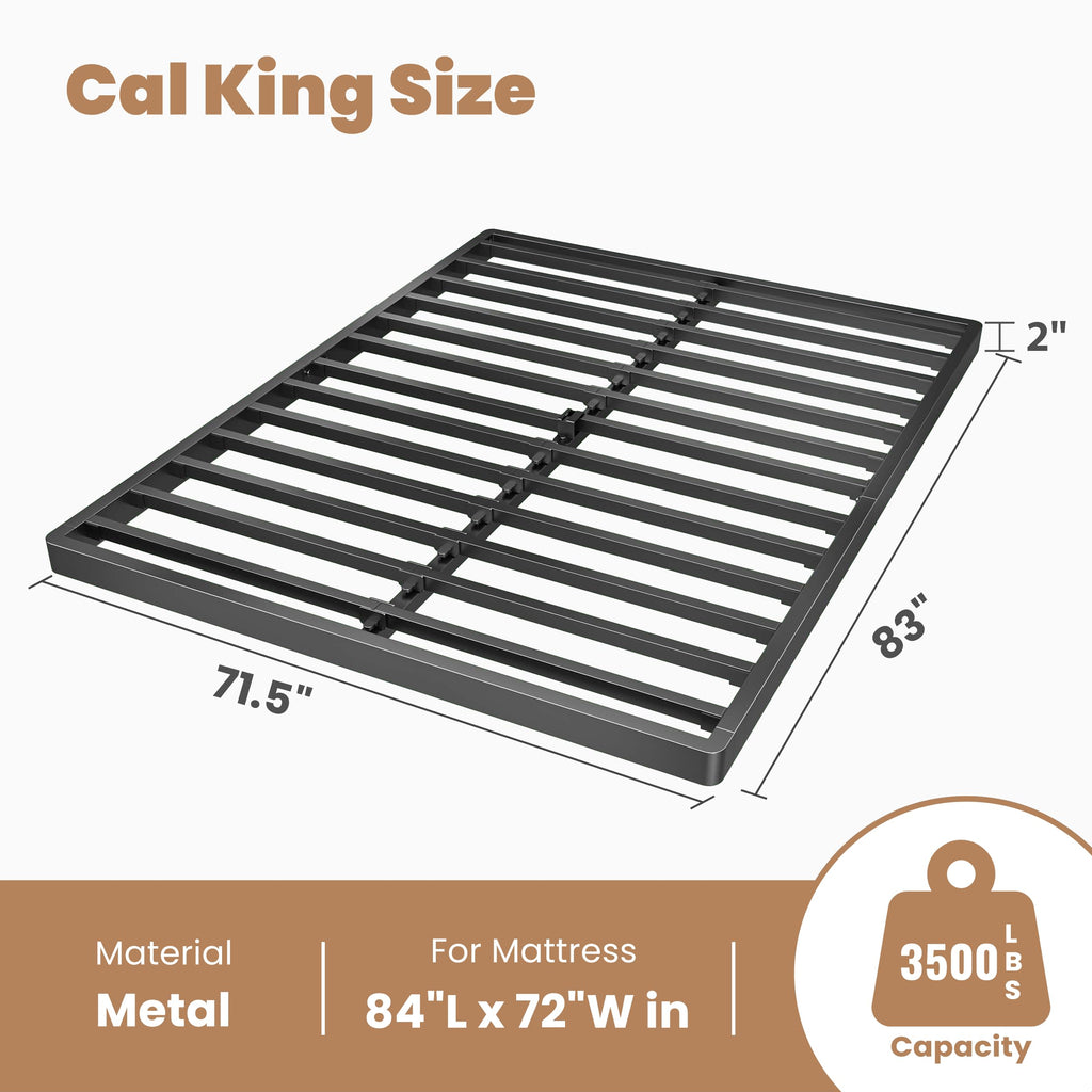 ROIL 10 Inch Twin Box Spring, Heavy Duty Metal Box Spring Mattress Foundation with Fabric Cover, 3500lbs Max Weight Capacity, Easy Assembly, Noise Free, Non-Slip