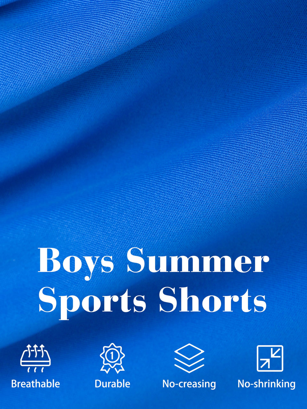 Resinta 4 Pack Toddler Boy Shorts Elastic Waist Boys Athletic Basketball Soccer Shorts Summer Pull-On Comfort for Playwear