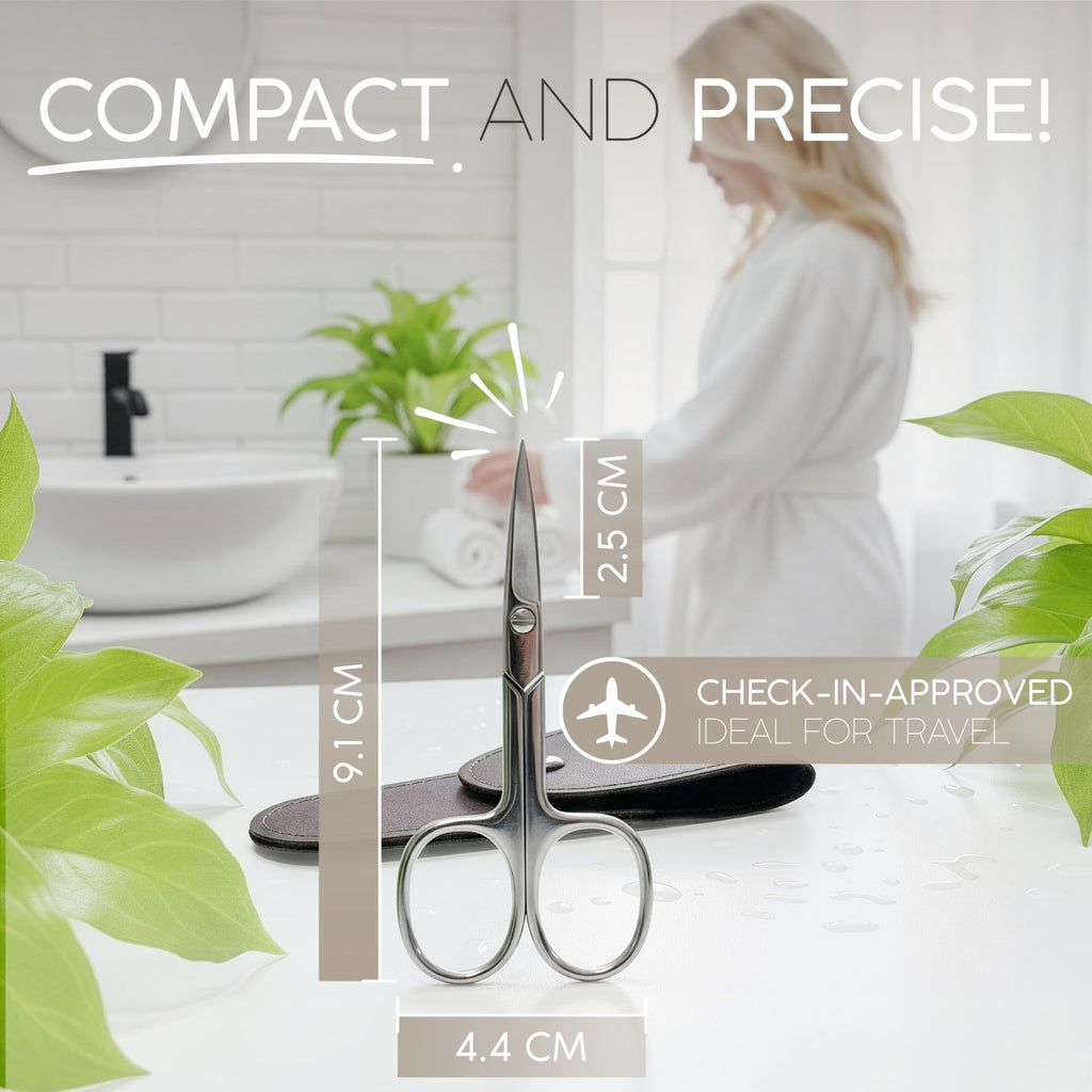 marQus - Straight nail scissors made in Germany Solingen for precise cutting of nails suitable as fingernail and toenail cutter with Premium Storage Case