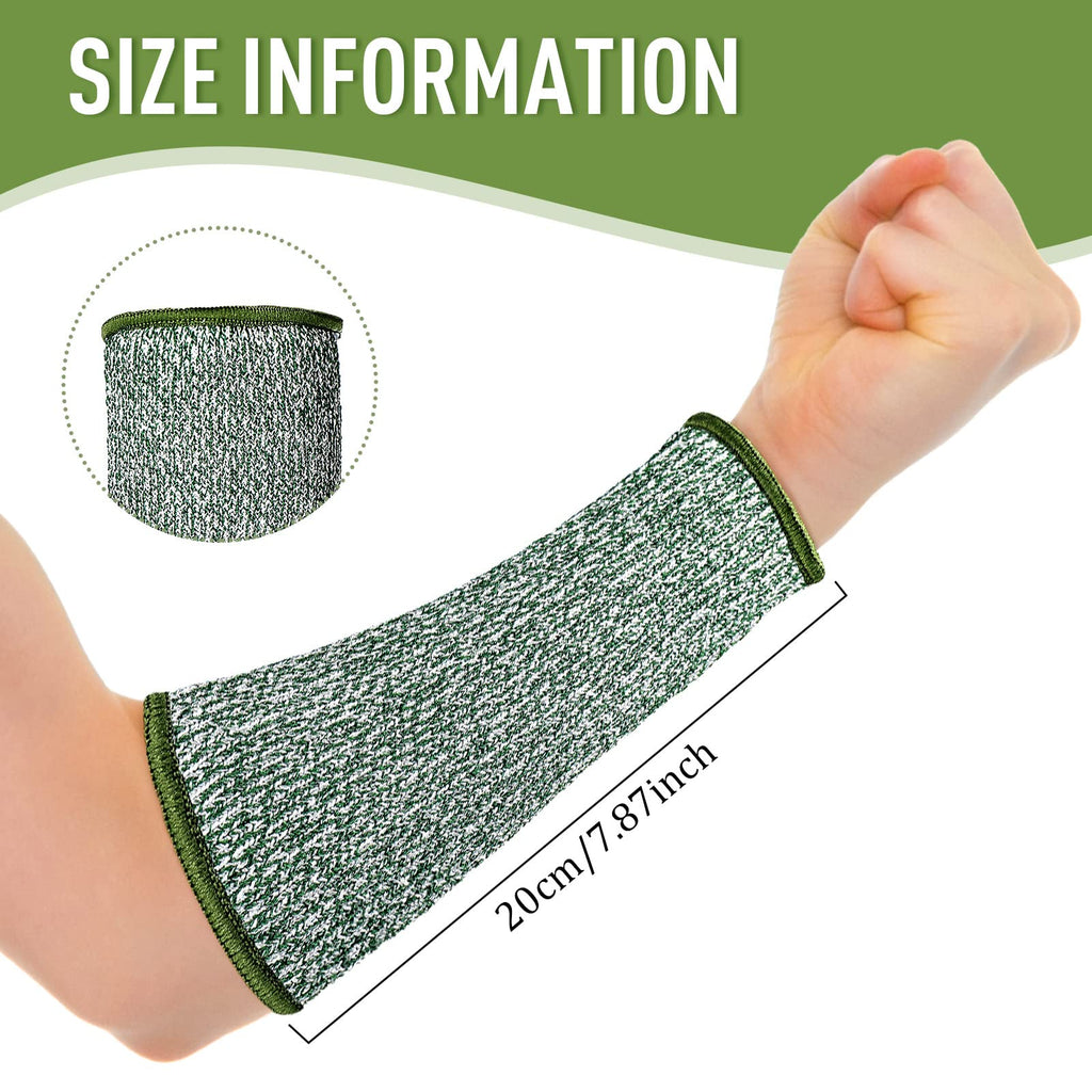 Sintege 3 Pairs Arm Protectors for Thin Skin and Bruising Cut Resistant Forearm Sleeve Level 5 Arm Burn Protection Sleeve (Black,7.9 Inch)