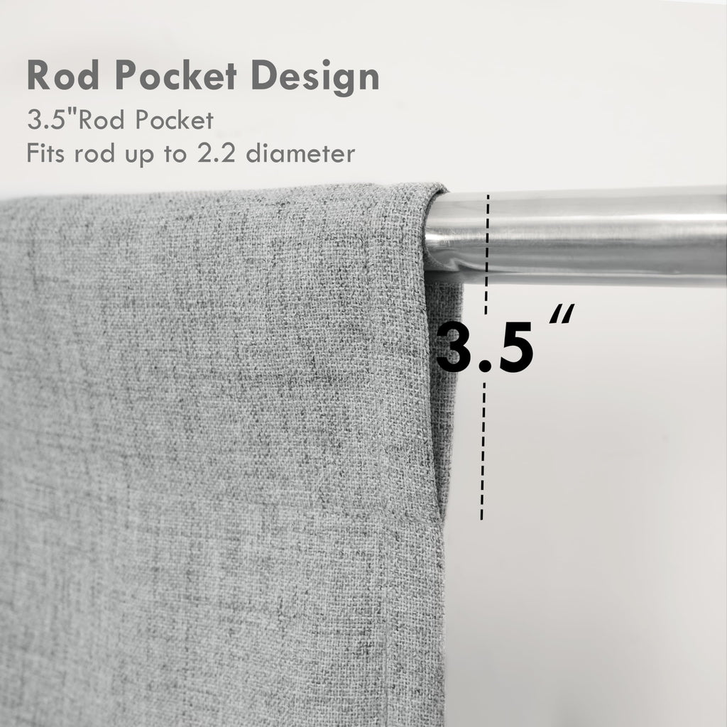 DriftAway Double Layer Linen Blackout Tie Up Curtains Thermal Insulated Fully Lined Balloon Roman Shade Bathroom Window Adjustable Rod Pocket for Small Window 25 Inch by 47 Inch Beige