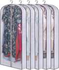 SLEEPING LAMB 60" Gusseted Garment Bags for Closet Storage Clear Dress Bag Hanging Clothes Storage for Long Gowns, Coats, Sweaters, 2 Packs