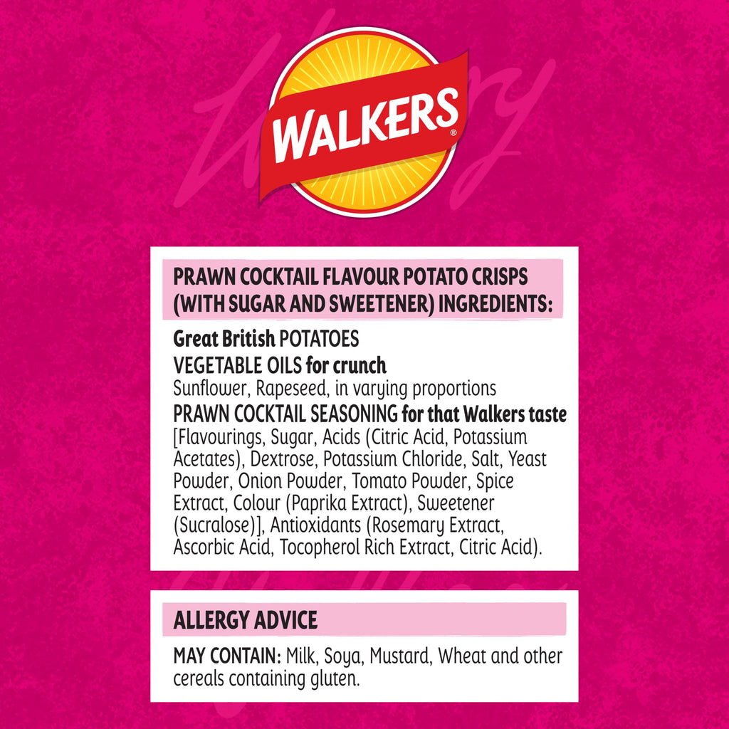 Walkers Smoky Bacon Crisps Box, 32.5 G (Case Of 32)