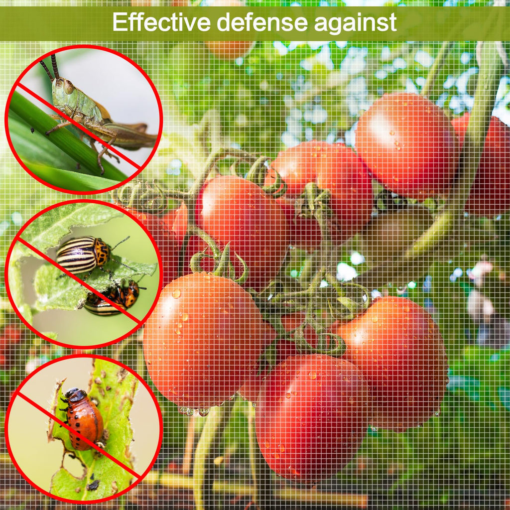 4x10ft Garden Netting - Ultra Fine Mesh Plant Covers to Keep Small Animals Pest Out, Bird Barrier for Protecting Vegetables Fruits Flowers Raised Beds (Without Support Pole)