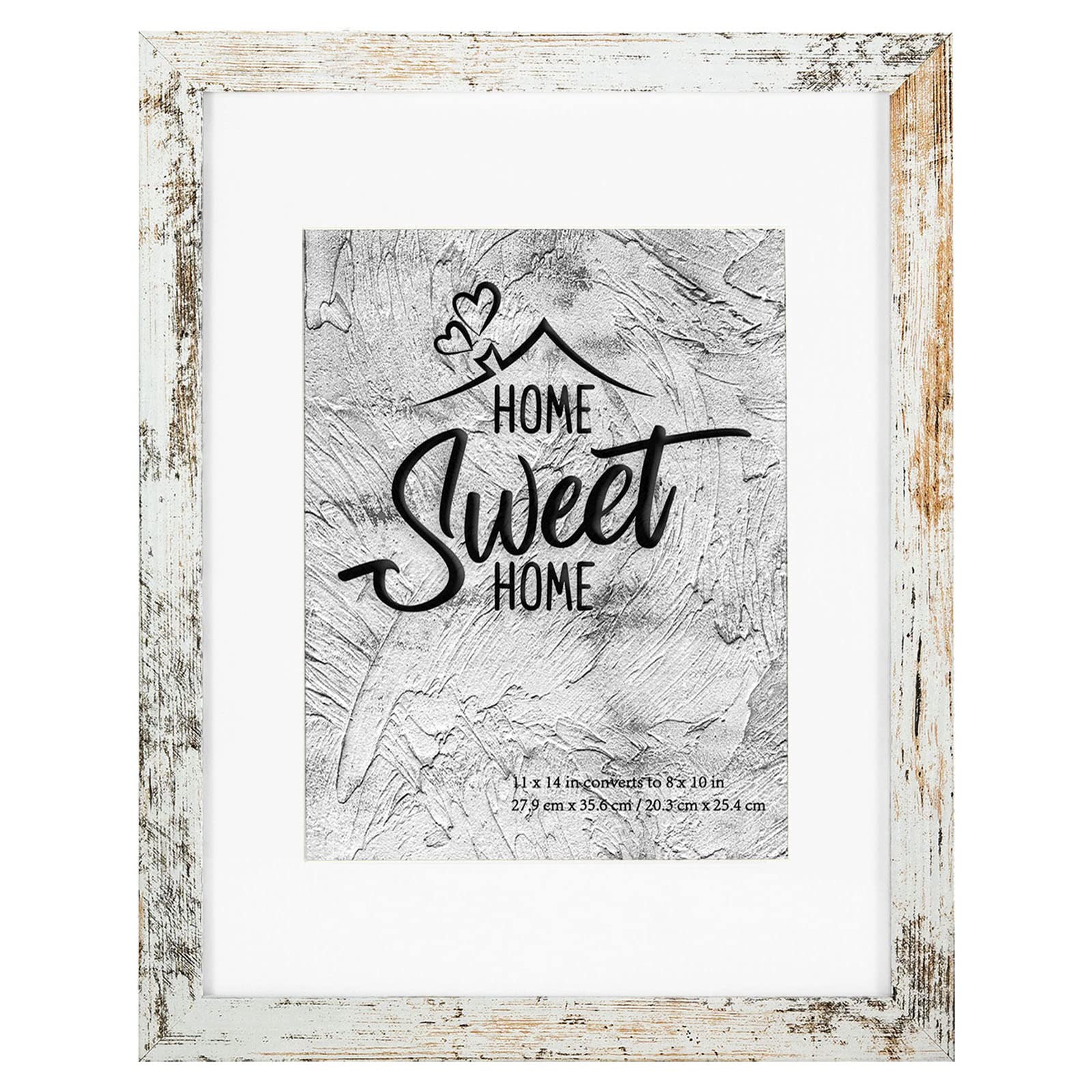 Califortree Black 11x14 Picture Frame - Display Photos 8x10 with Mat or 11x14 Without Mat - HD Glass Inside, Set of 2