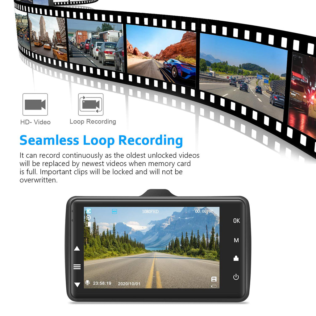 BOOGIIO Dash Cam Front and Rear with 64GB SD Card, 4K Dash Camera for Cars with APP, 5G WiFi Car Camera, Built-in G-Sensor, 170° Wide Angle, Night Vision, 24H Parking Mode,Loop Recording,3" IPS Screen