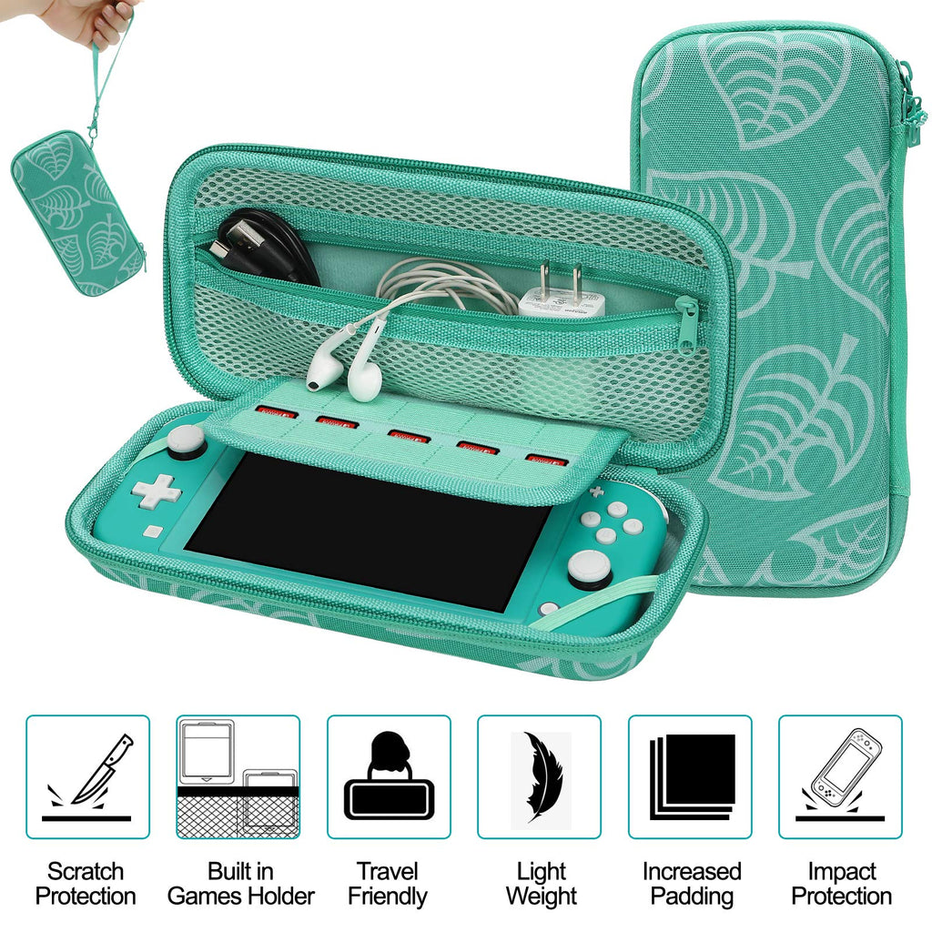 Switch Lite Accessories Bundle, Kit with Carrying Case,TPU Case Cover with Screen Protector,Charging Dock,Playstand, Game Card Case, USB Cable, Stylus,Thumb Grip Caps for Nintendo Switch Lite (Black)