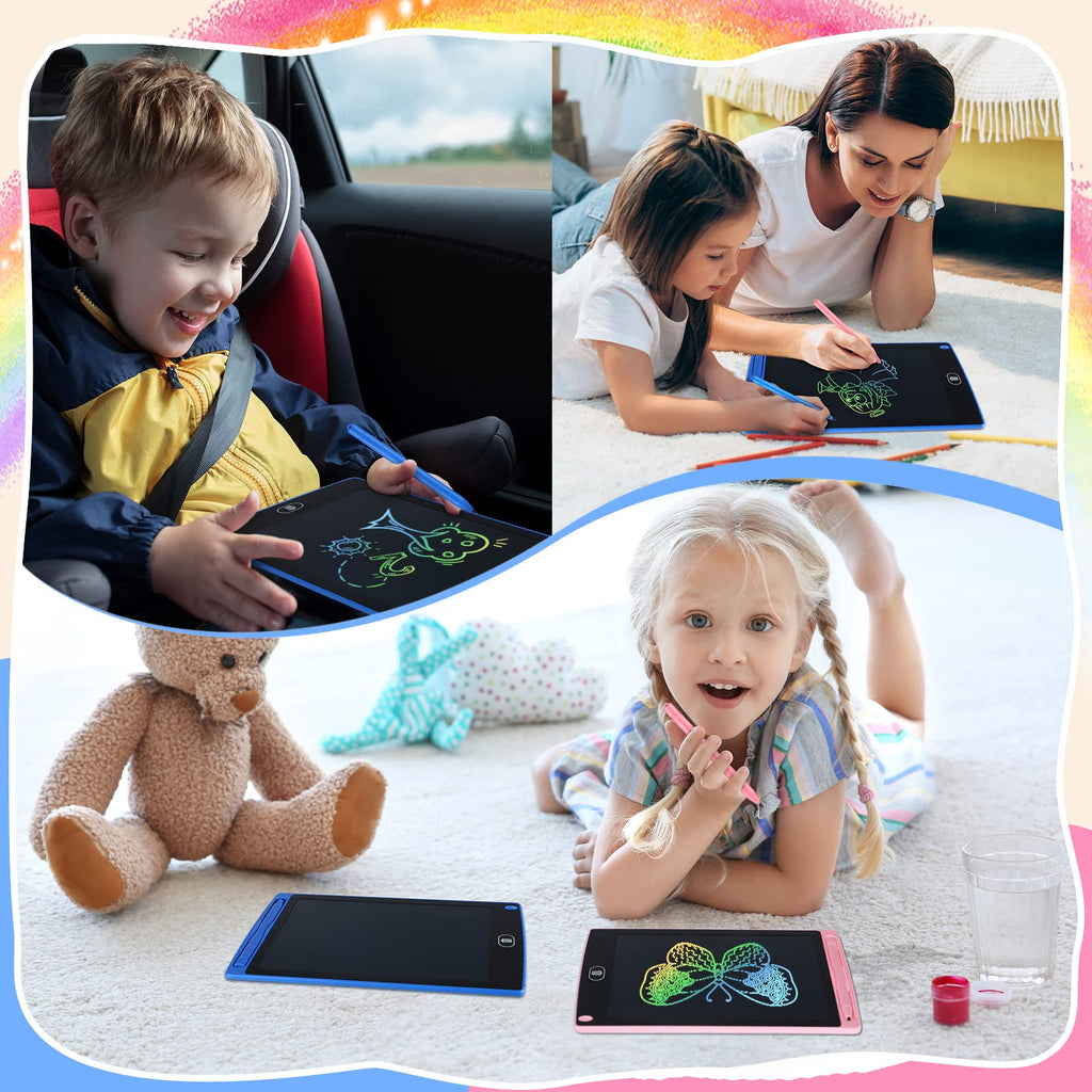 Epakh 16 PCS LCD Writing Tablet for Kids - 8.5 Inch Reusable Writing Board Drawing Doodle Pad Gift for Girl & Boy, Toddlers, Back to School, Birthday Party Favors(Black)