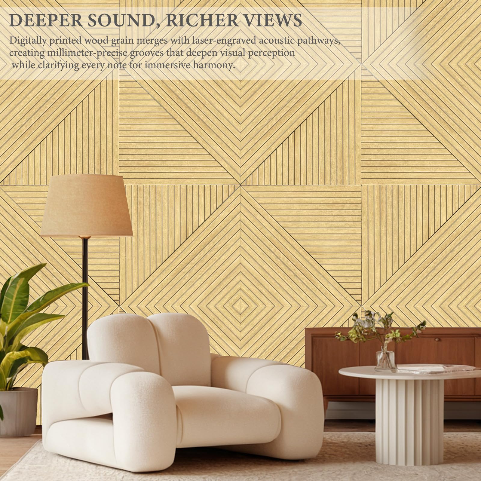 JBER 6 Pack Art Acoustic Panels, 47.2×27Inches Soundproof Wall Panels, Large Self-Adhesive Wall Panels, Decorative Sound Absorbing Panels, Sound Panels for Recording Studio(Black Gold Marble)