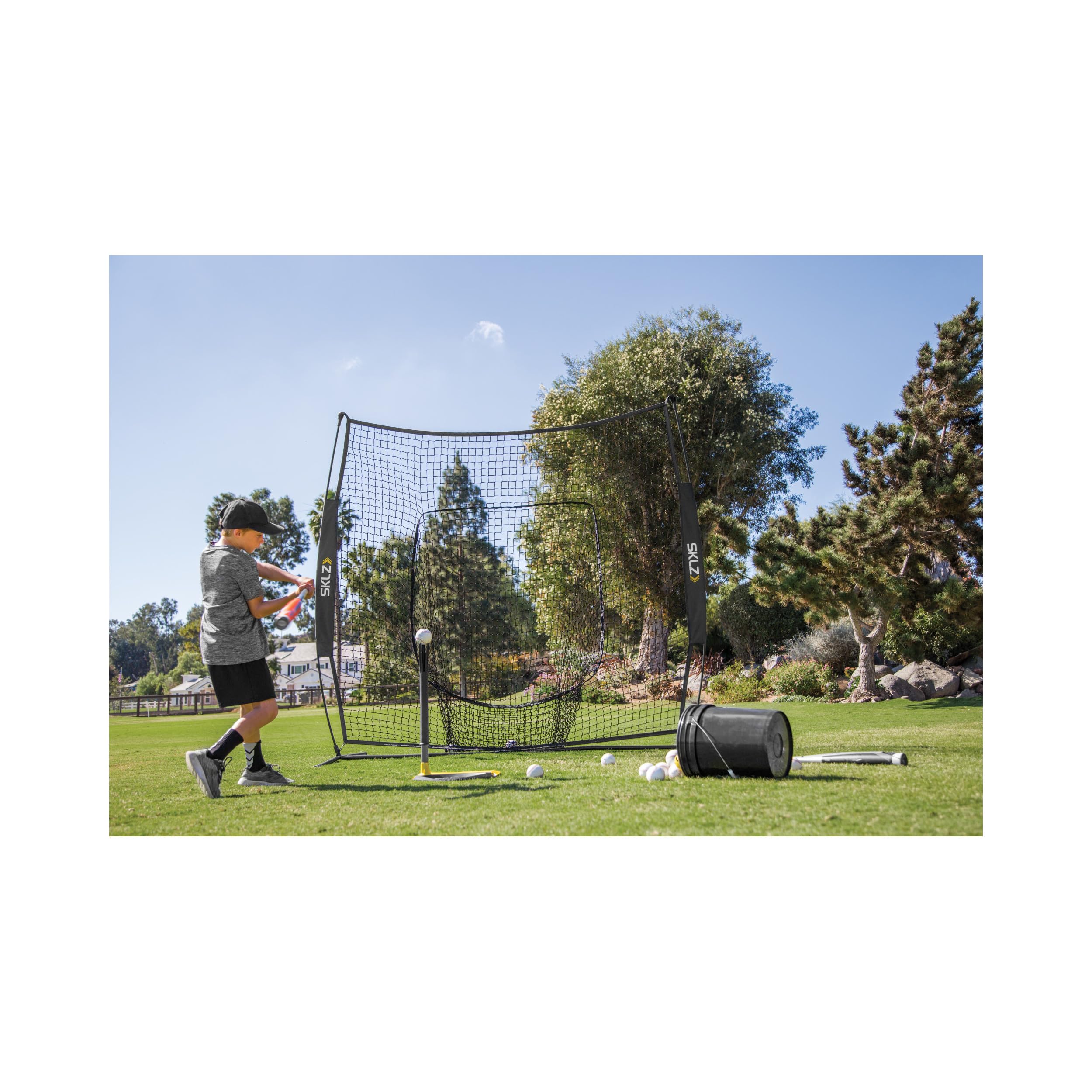 SKLZ Portable Baseball & Softball Hitting Net - Train Anywhere, Anytime | Durable & Easy Setup Skill Levels | Boosts Accuracy & Power | Ideal for Practice & Drills.