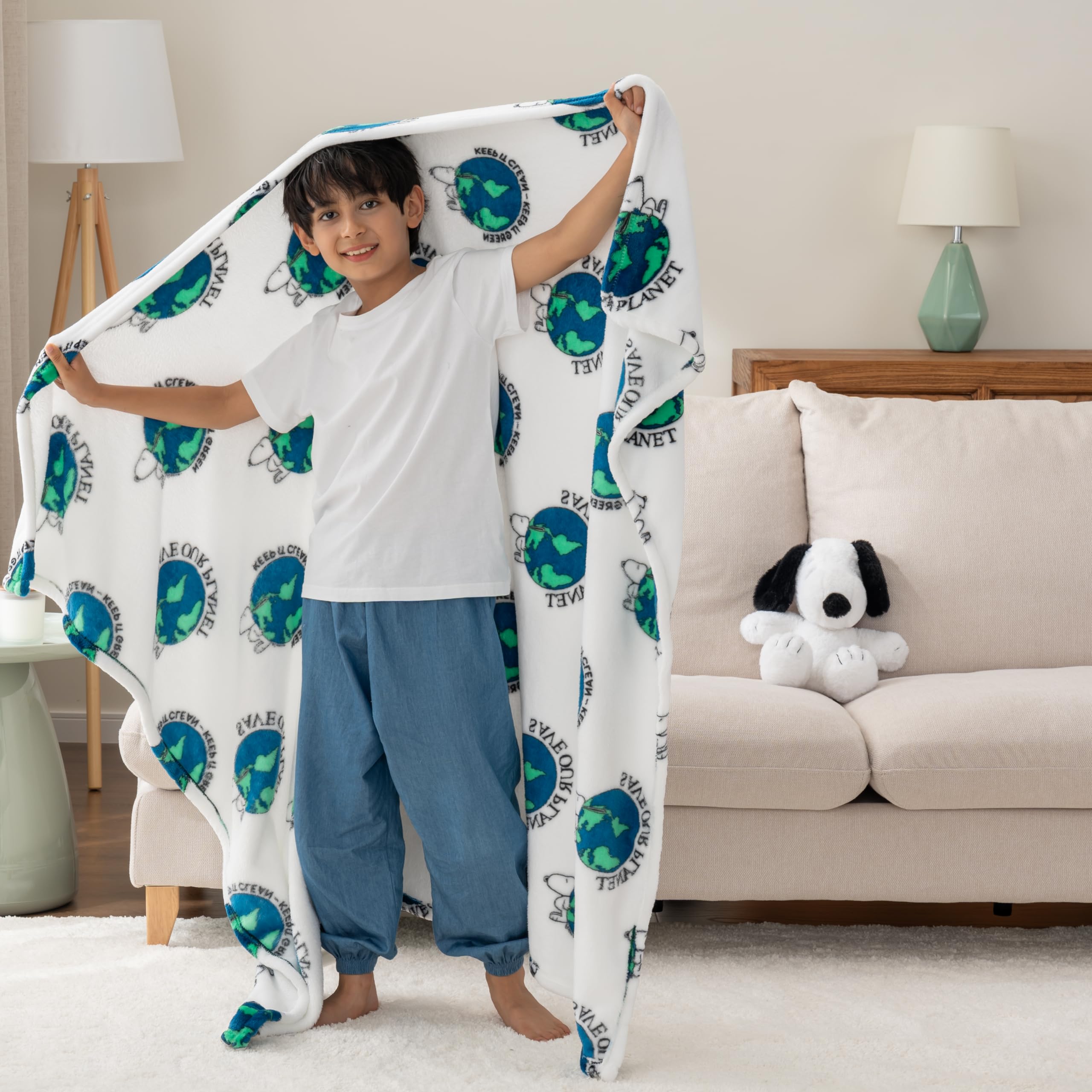 Berkshire Blanket VelvetLoft® Luxury Soft Polyester Throw Blanket, Don’t Let The Pigeon Drive The Bus, 50 x 70in(Official Mo Willems® Product)