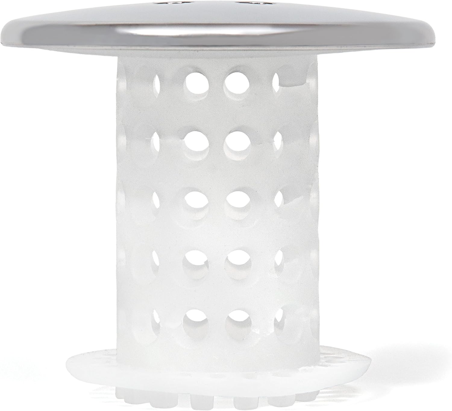 TubShroom Bathtub Drain Protector and Hair Catcher - 2 Pack, Chrome - Fits 1.5" - 1.75" Bathtub and Shower Drains