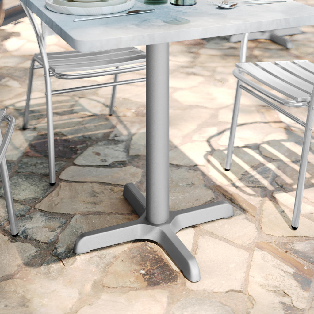 Flash Furniture Beverly 22'' x 22'' Restaurant Table X-Base with 3'' Dia. Table Height Column